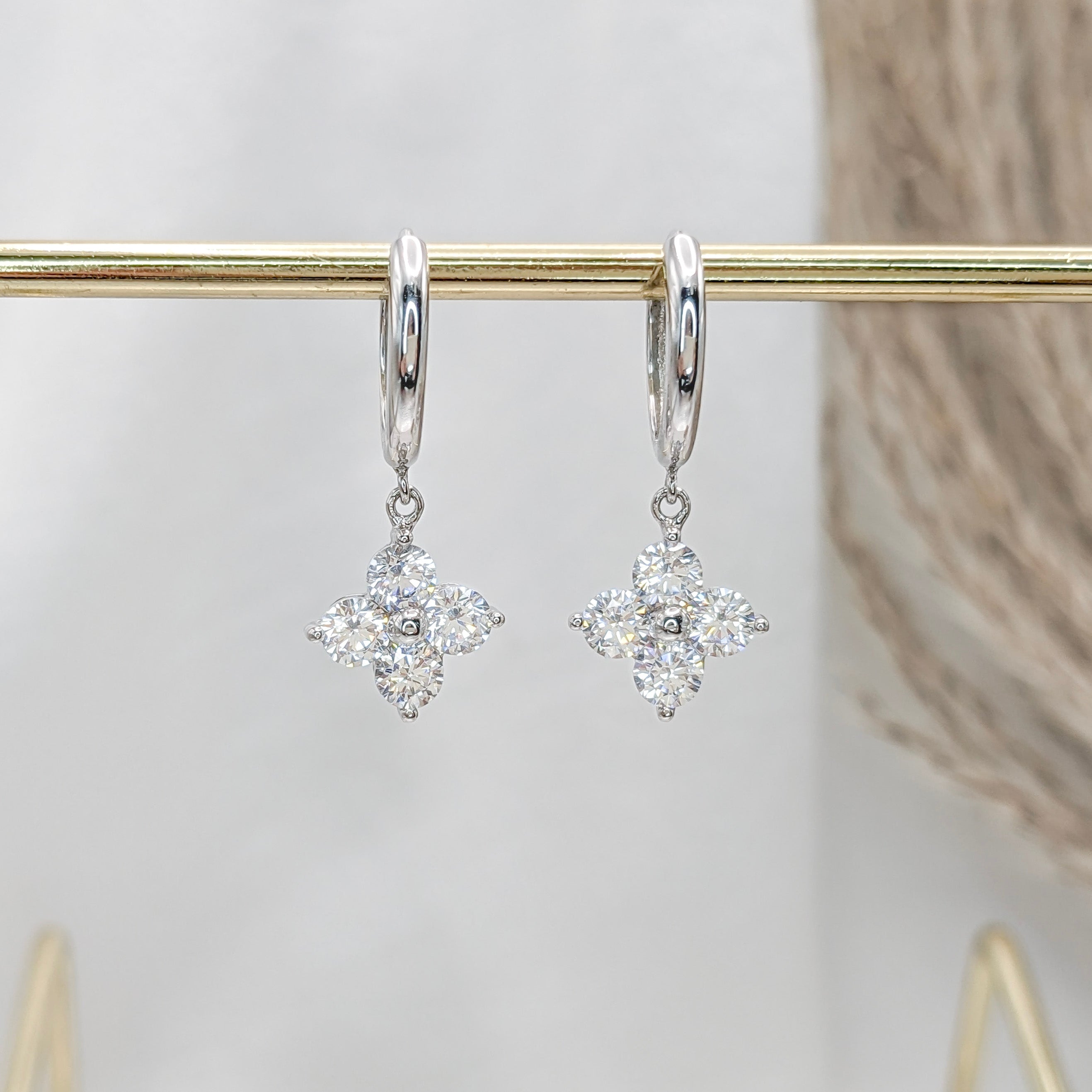 Clover Cluster Hoop Earrings