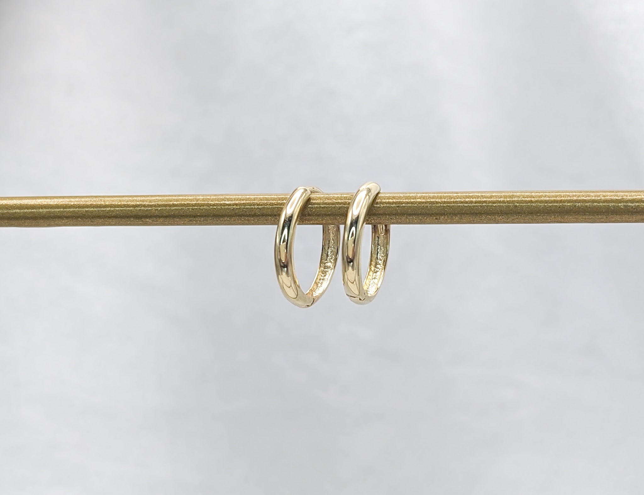 Small Gold Hoop Earrings - 10.6mm