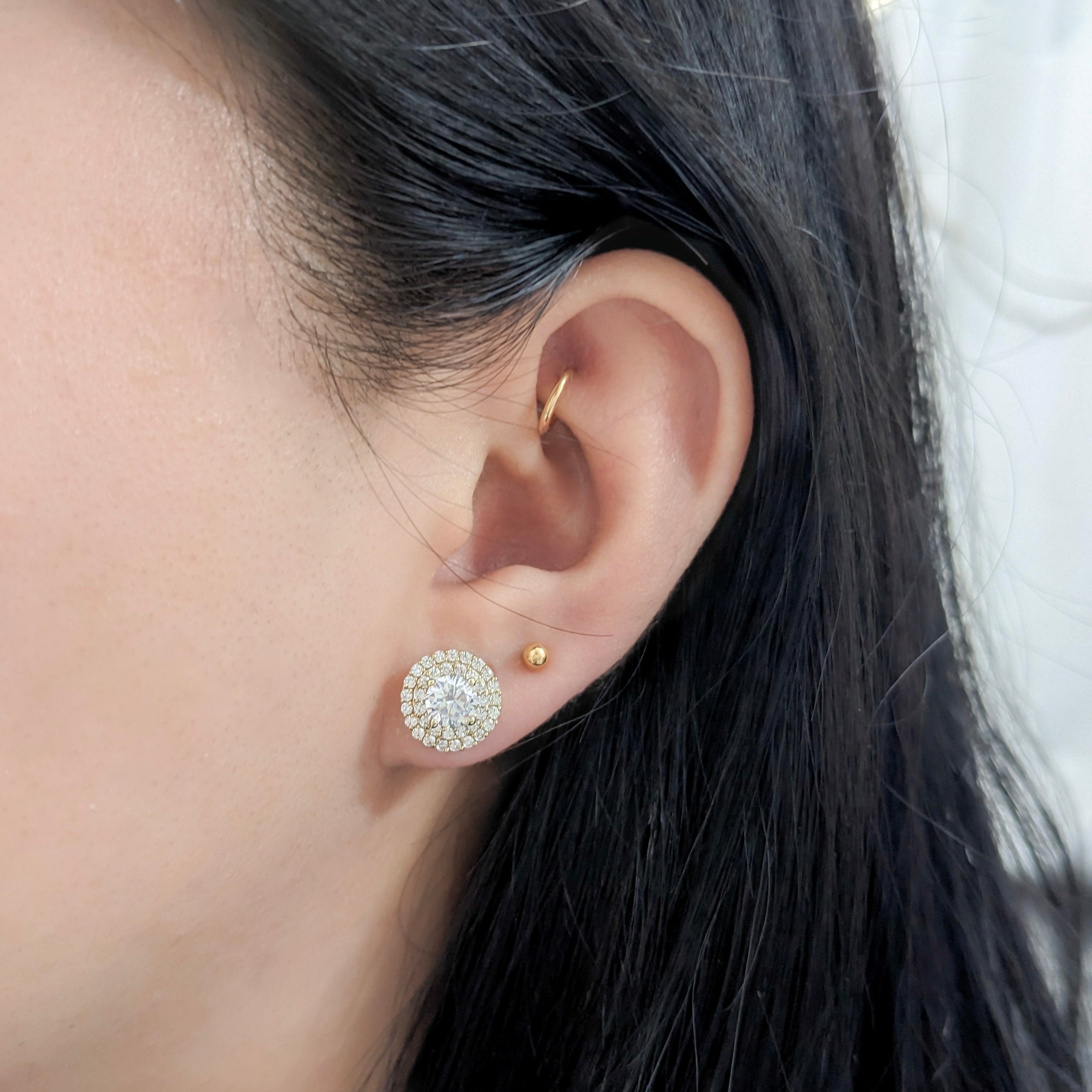 Double Halo Earrings