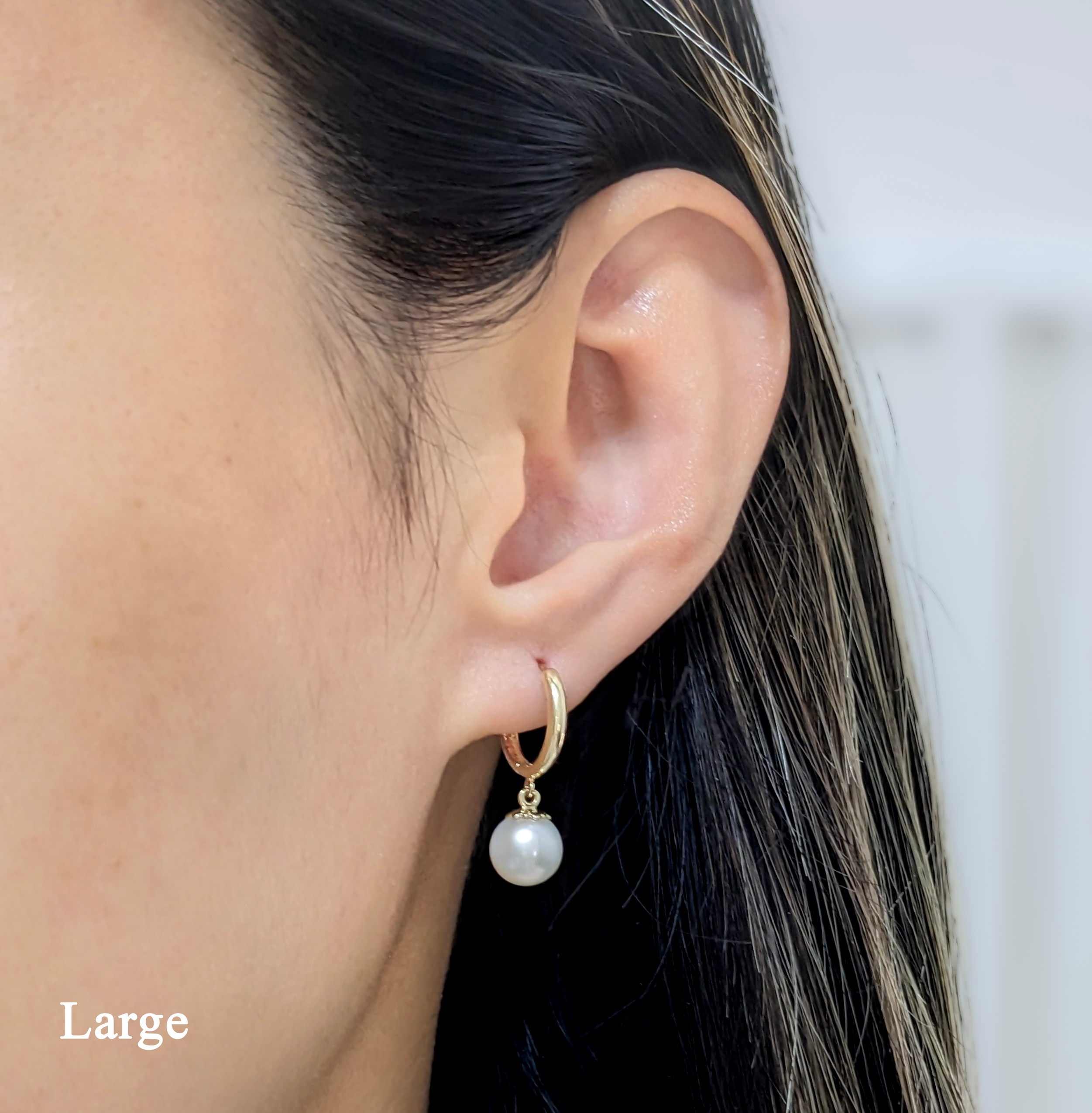 Classic Pearl Hoops