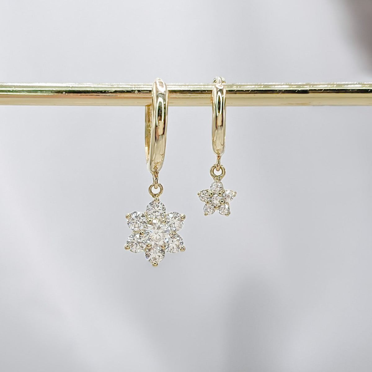 Buttercup Flower Hoop Earrings