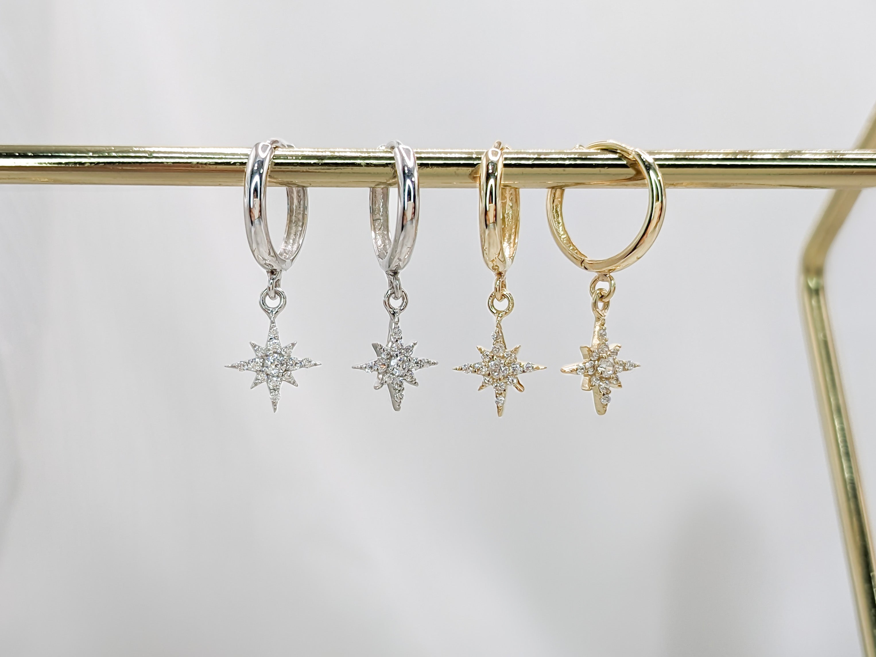 North Star Hoop Earrings