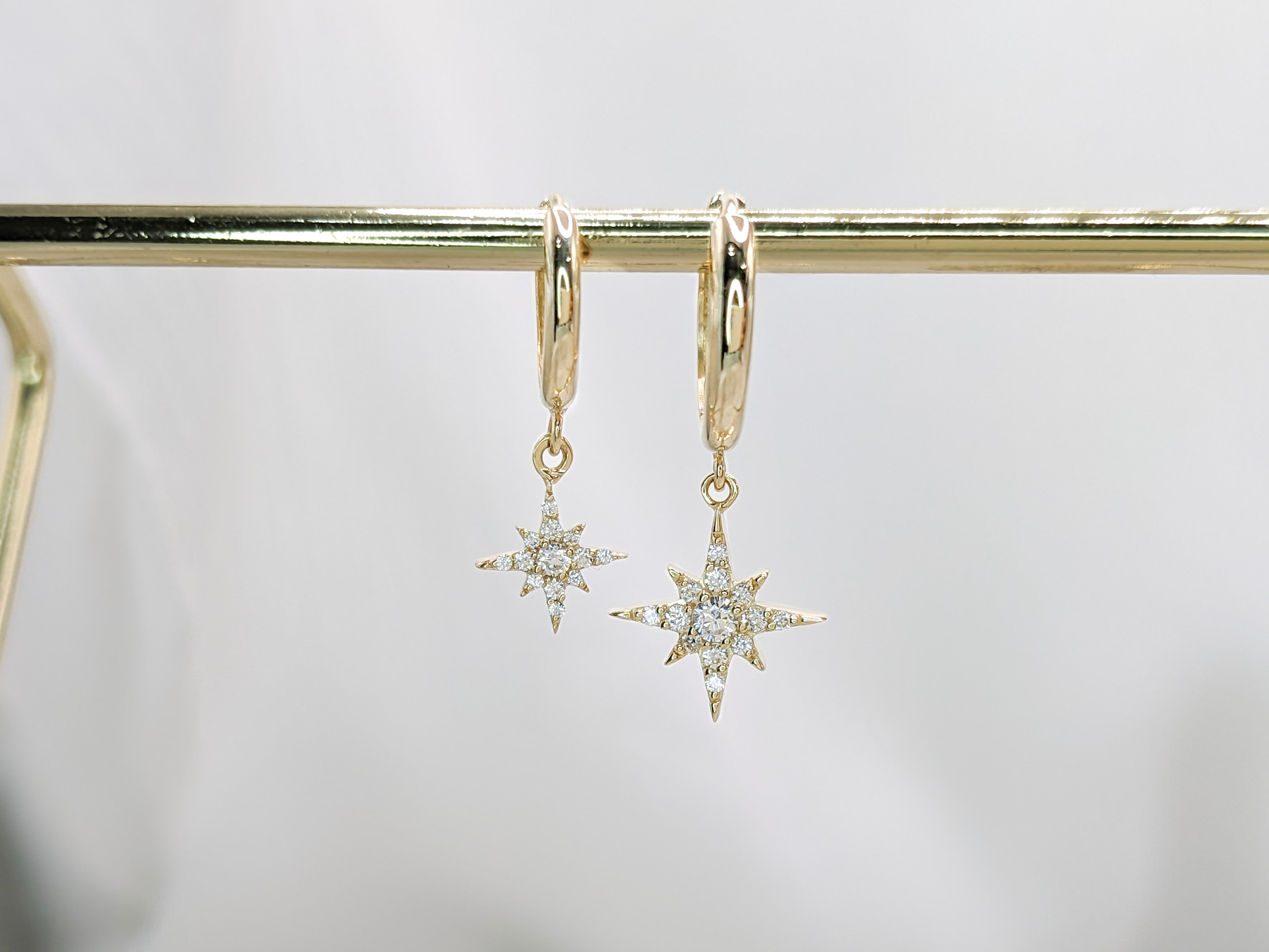 North Star Hoop Earrings