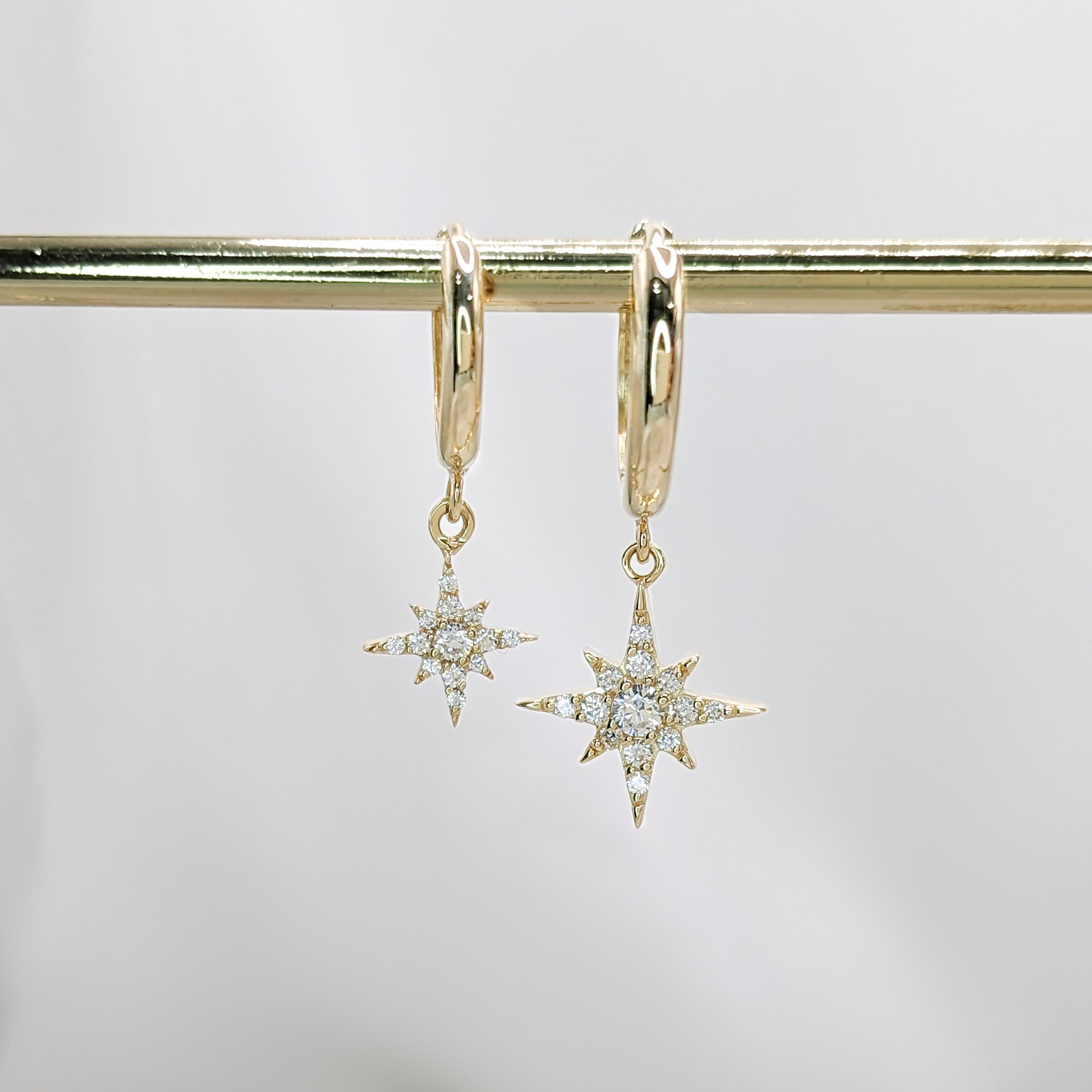 North Star Hoop Earrings