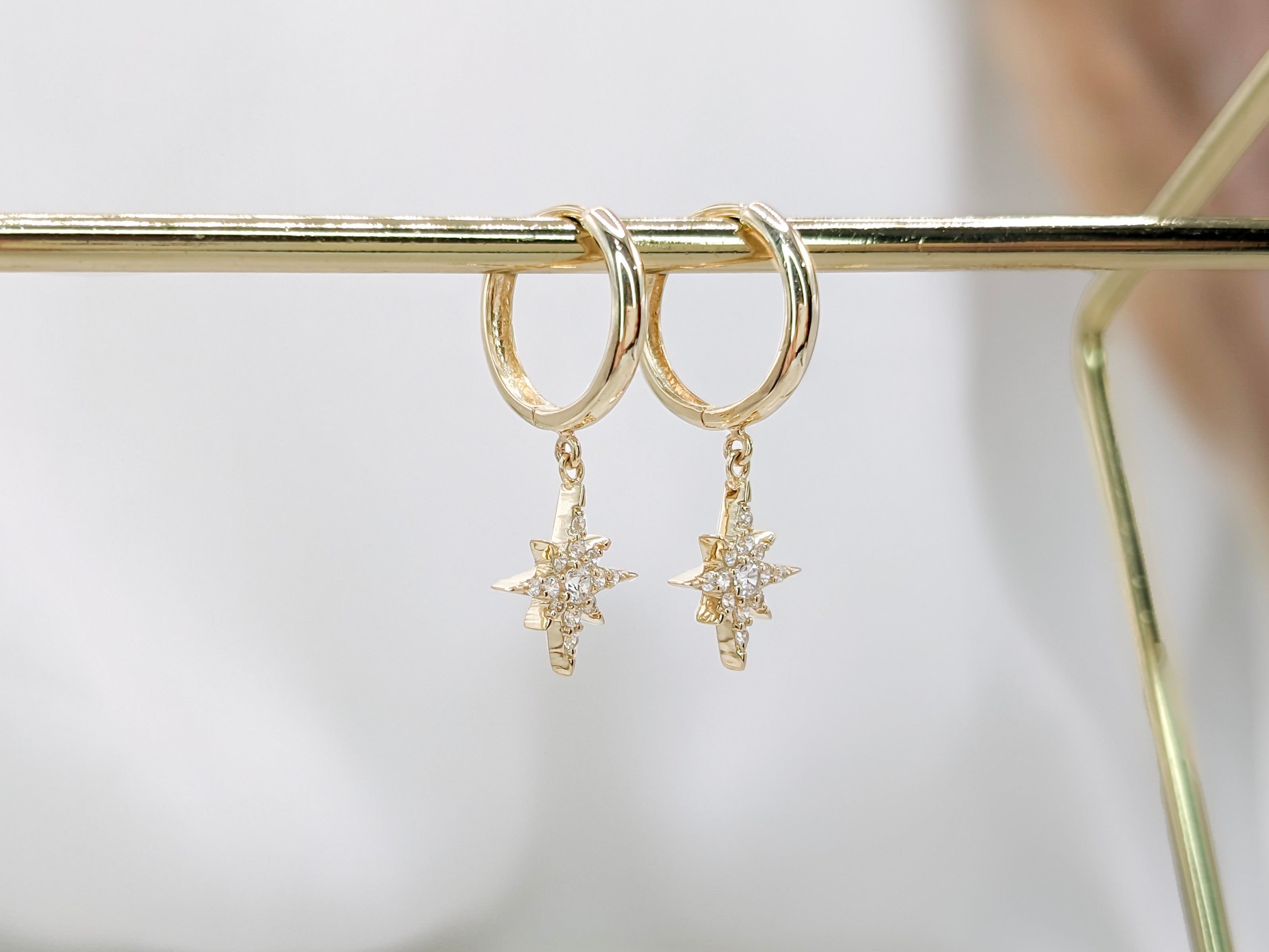North Star Hoop Earrings