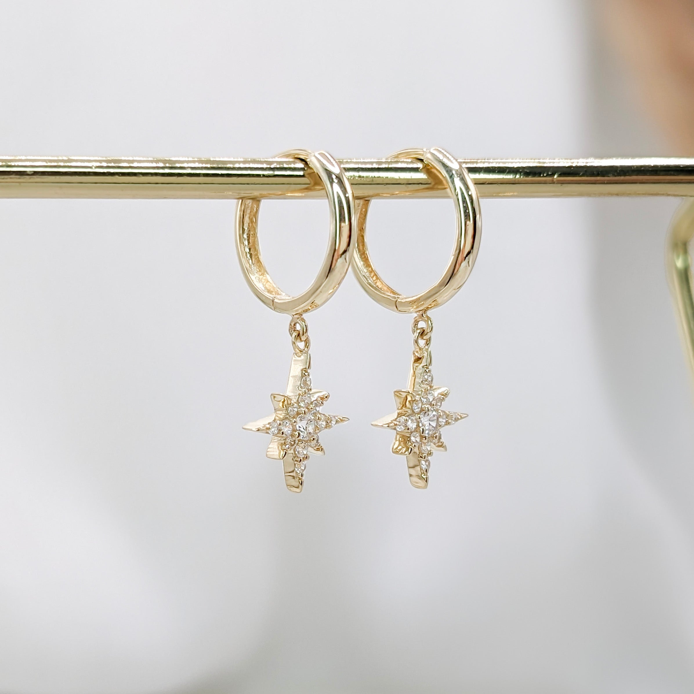 North Star Hoop Earrings