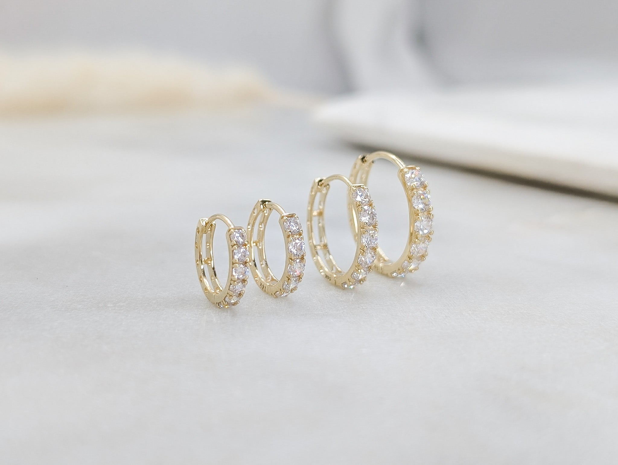 Pavé Hoop Earrings