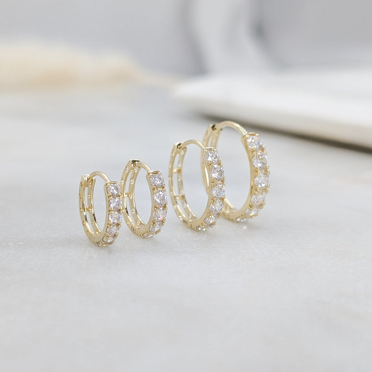 Pavé Hoop Earrings