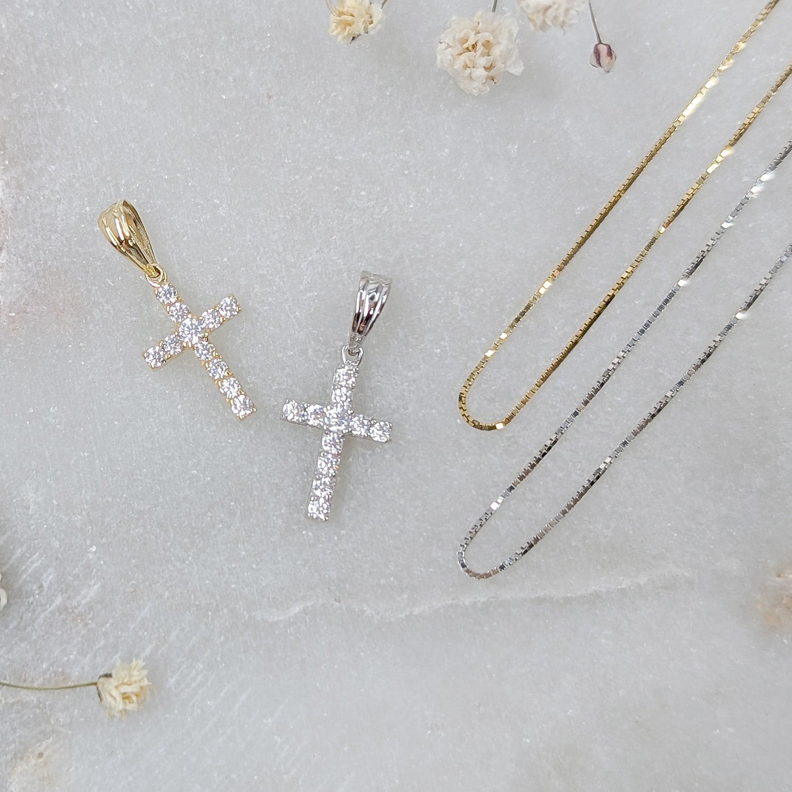 Mini Pavé Cross Pendant