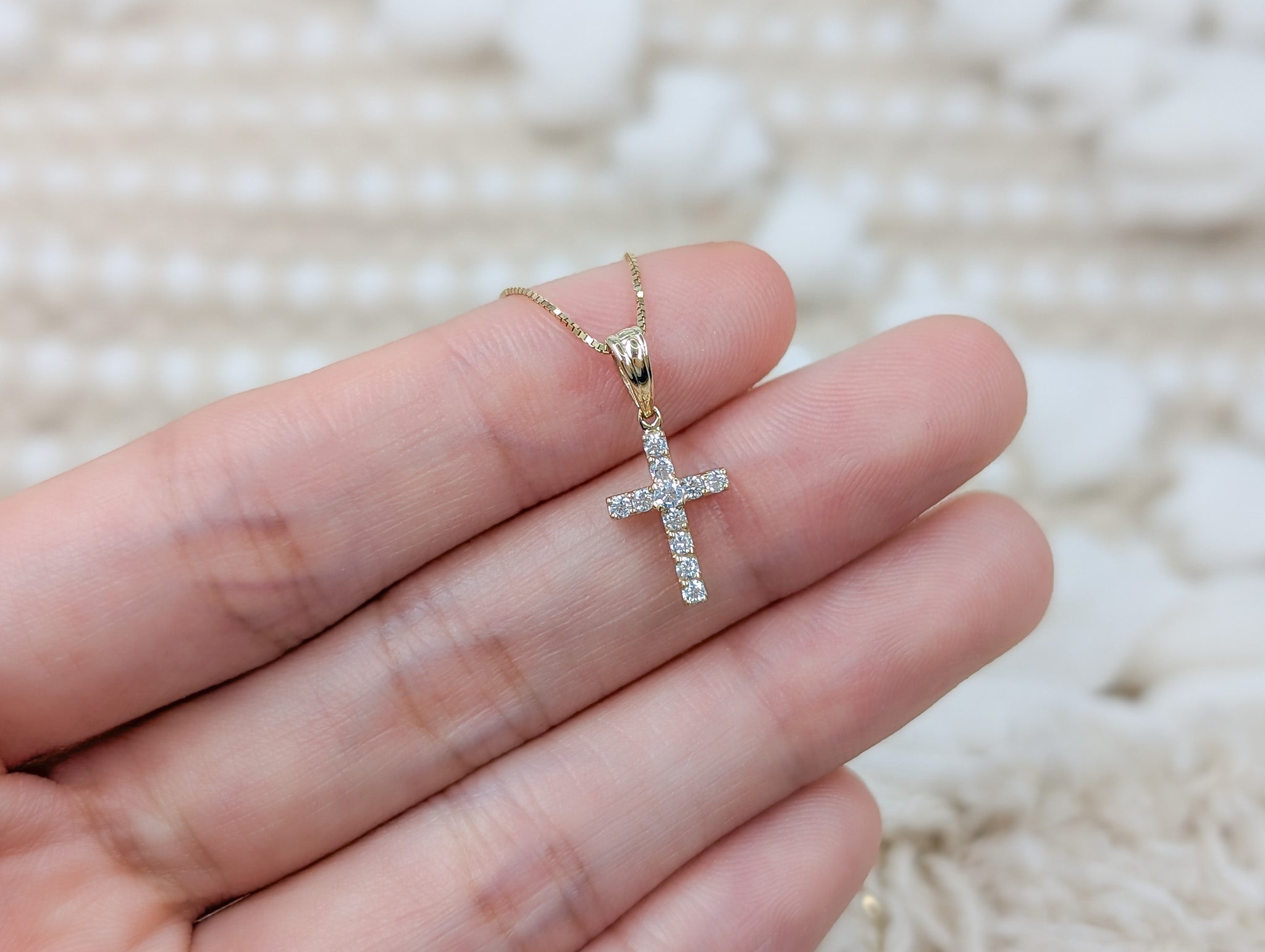 Mini Pavé Cross Pendant
