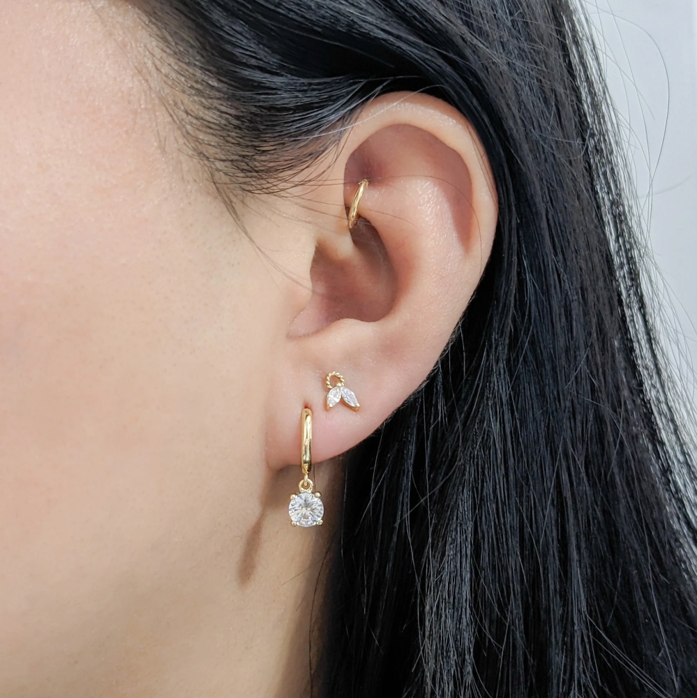 Dainty Marquise Stud Earrings