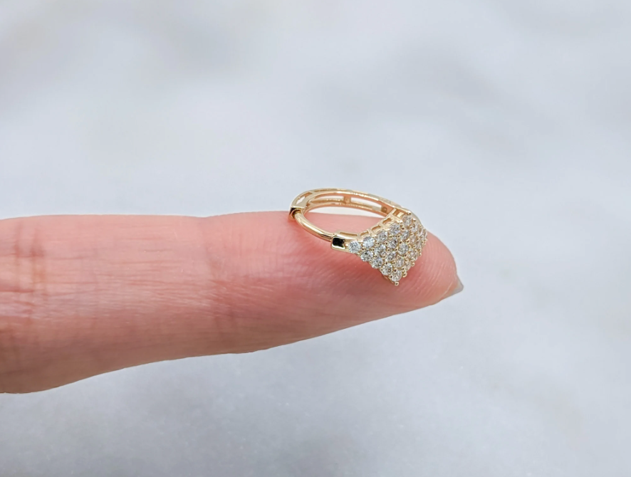 Pavé Huggies Earrings