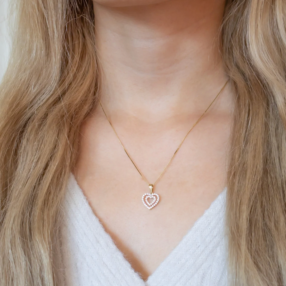Mini Double Heart Pendant