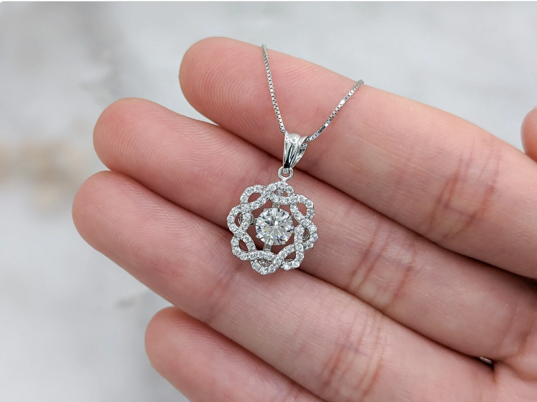 Flower Dancing Stone Pendant