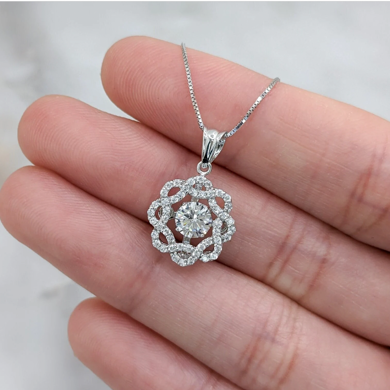 Flower Dancing Stone Pendant