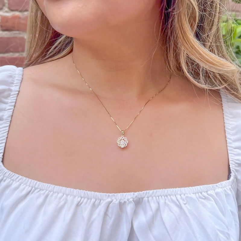 Flower Dancing Stone Pendant