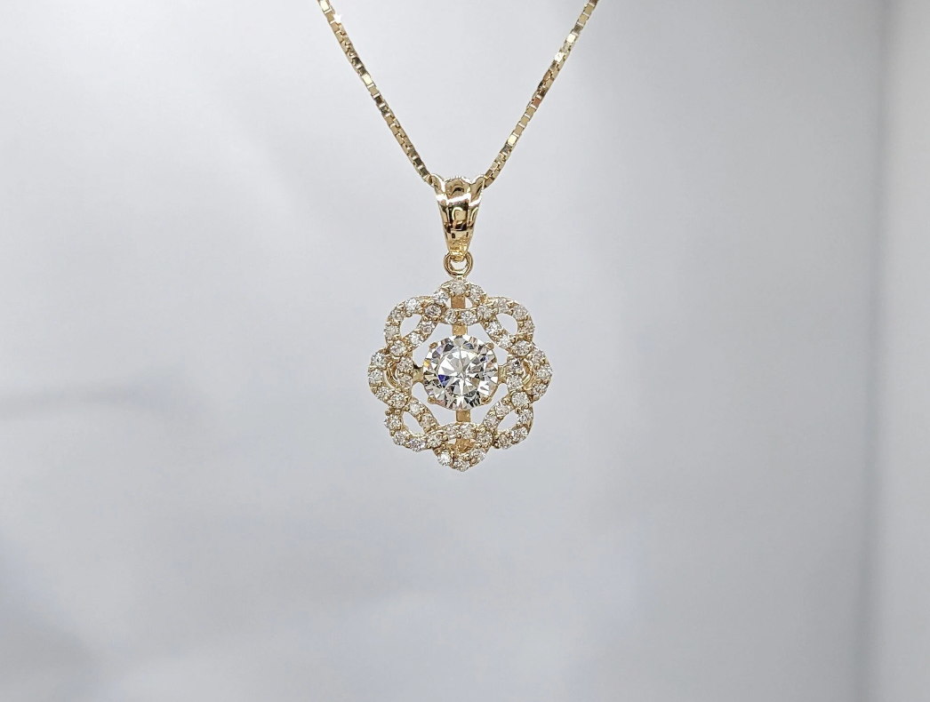 Flower Dancing Stone Pendant
