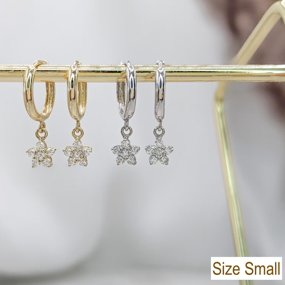 Buttercup Flower Hoop Earrings
