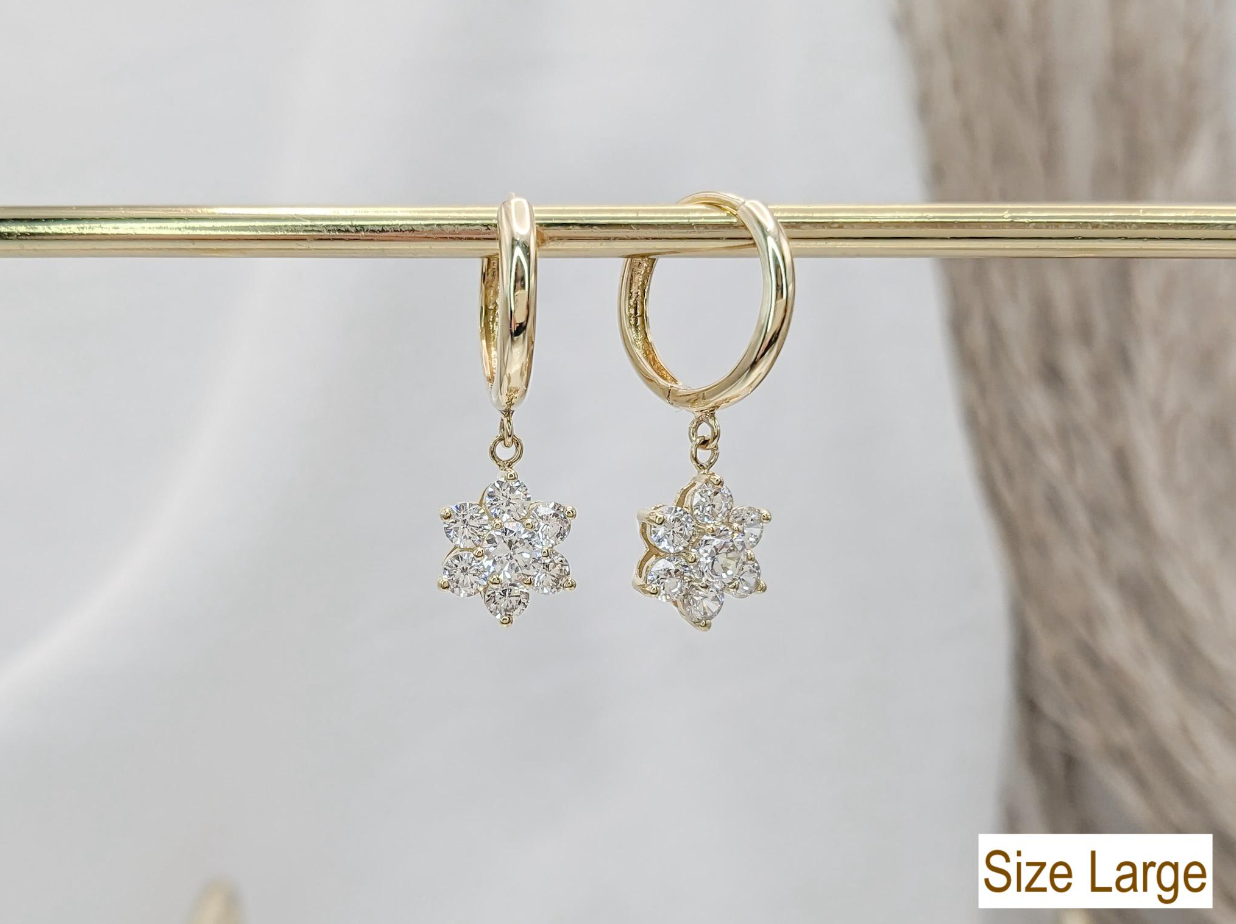 Buttercup Flower Hoop Earrings