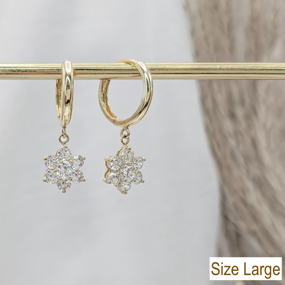 Buttercup Flower Hoop Earrings