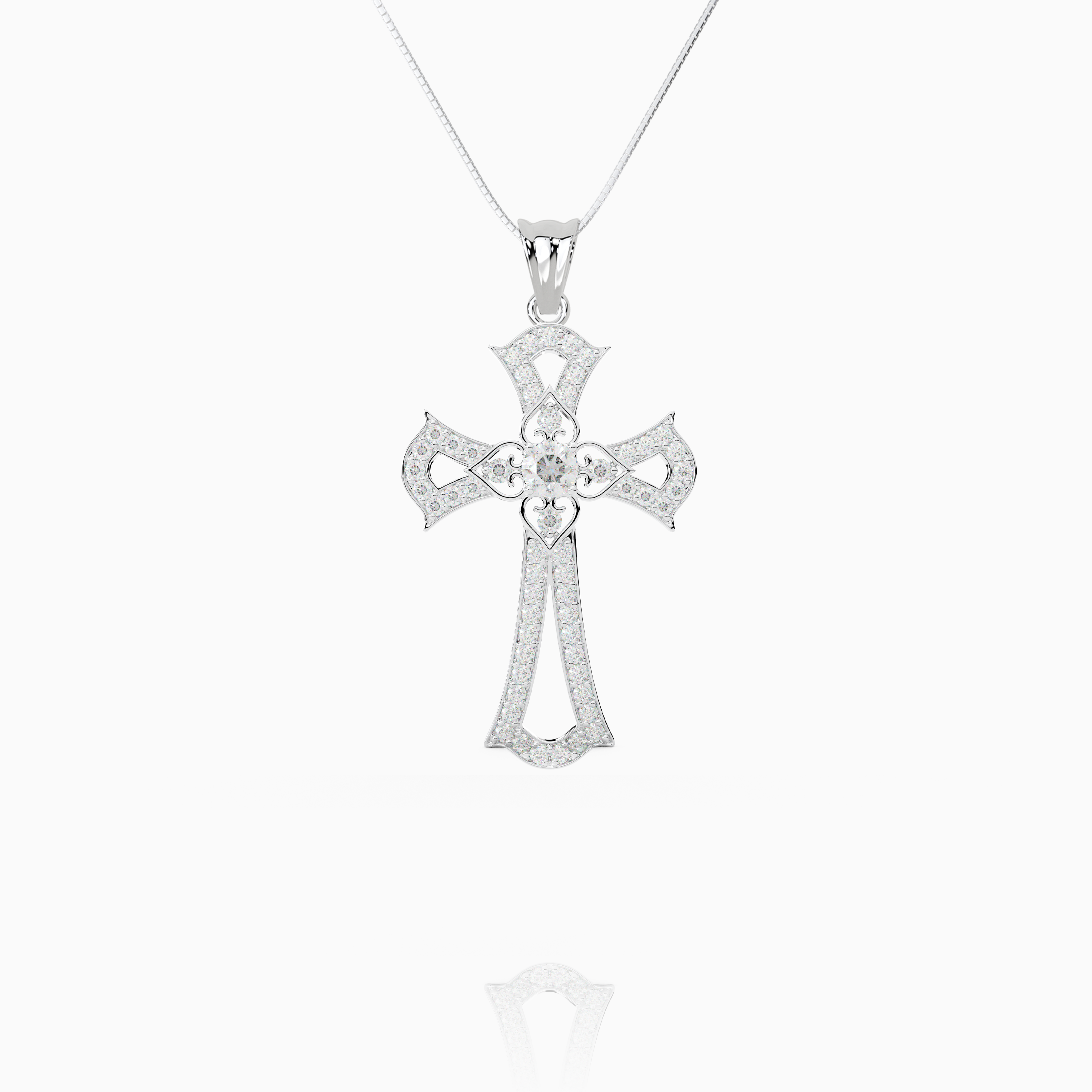 Bold Fan Cross Pendant