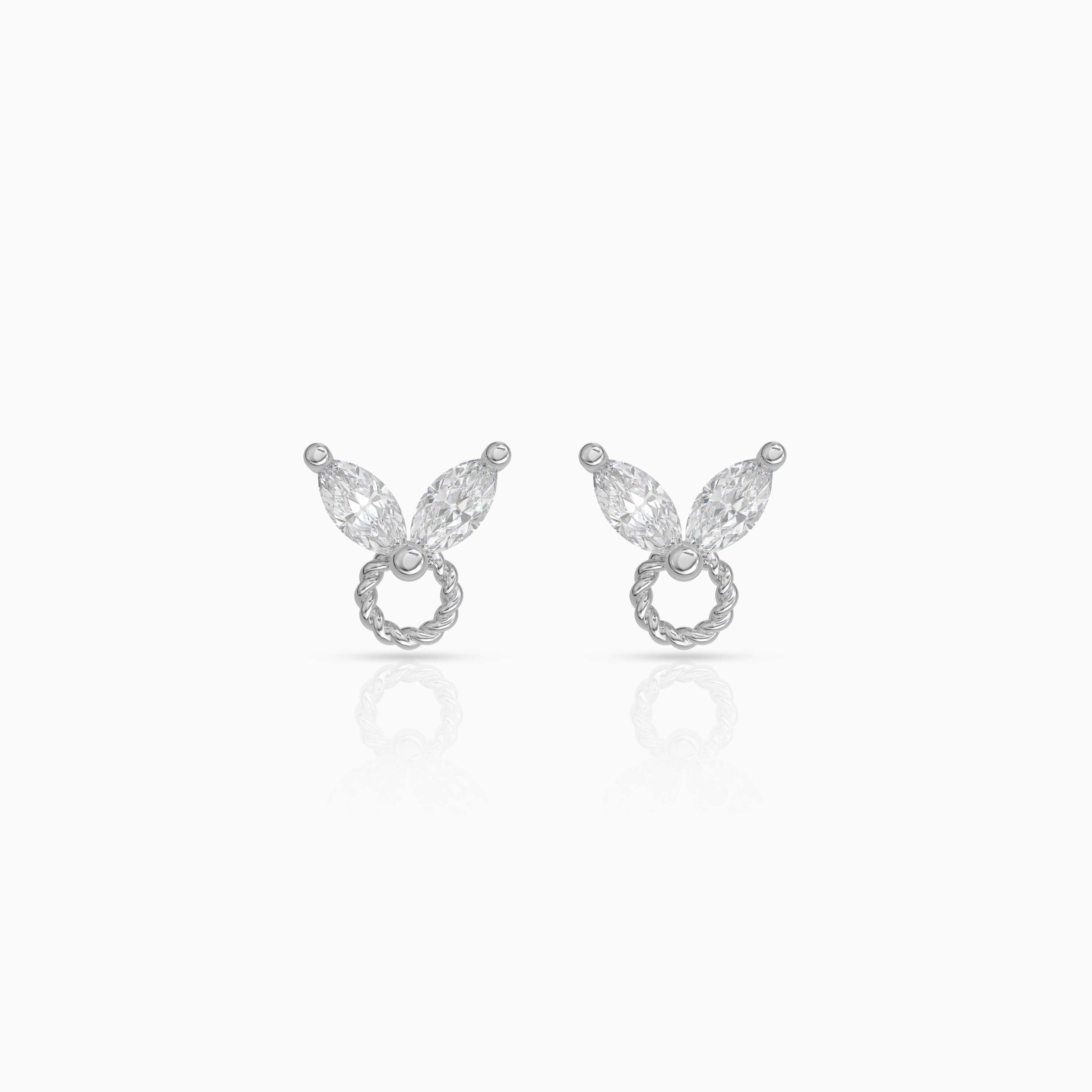 Dainty Marquise Stud Earrings