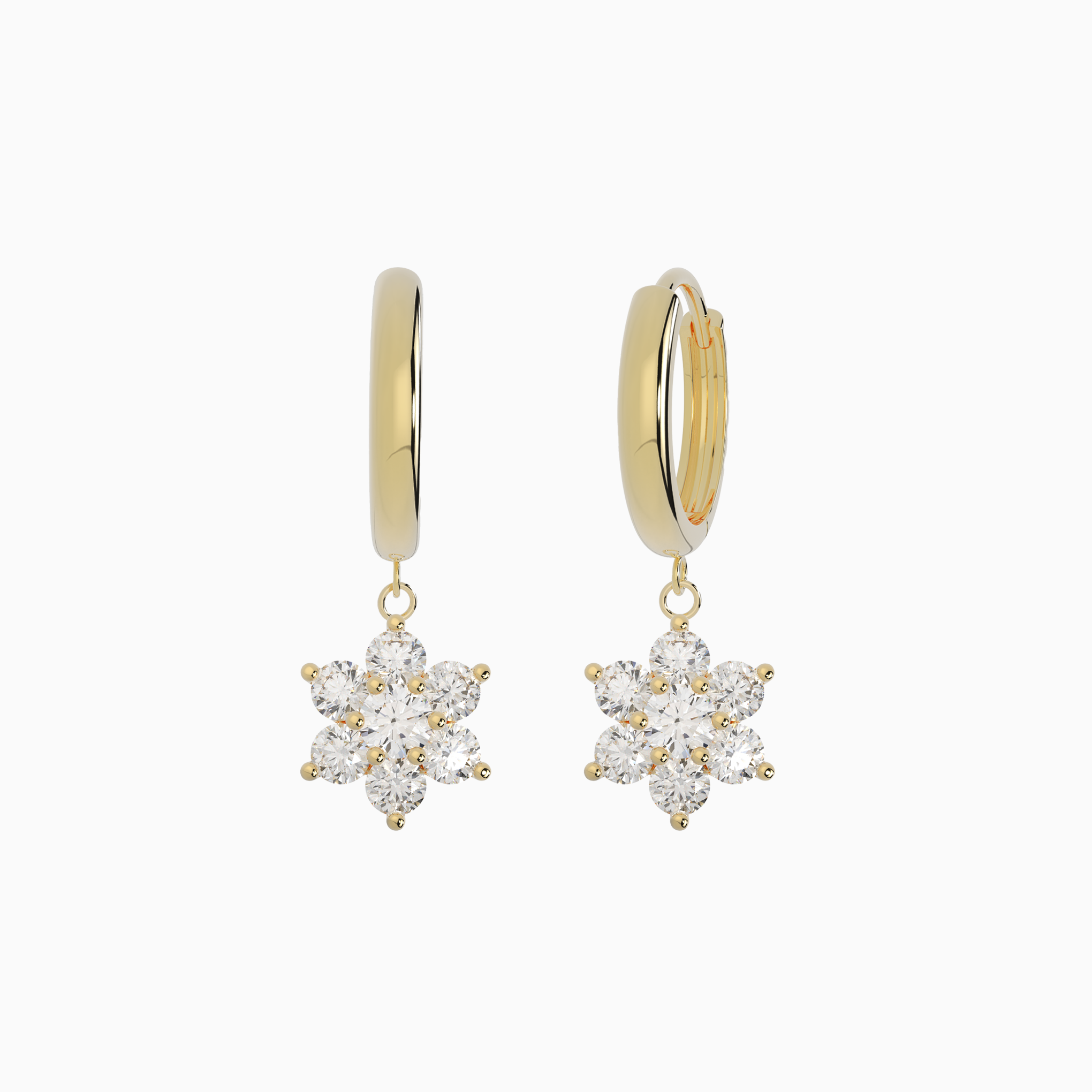Buttercup Flower Hoop Earrings