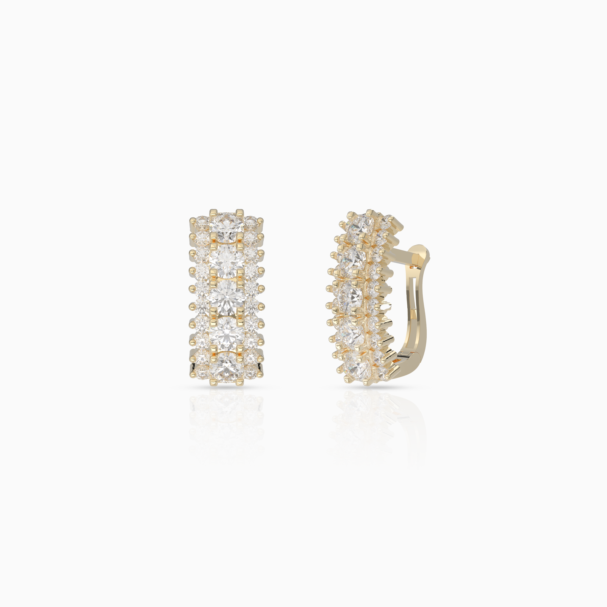 Lux Pavé English Lock Earrings