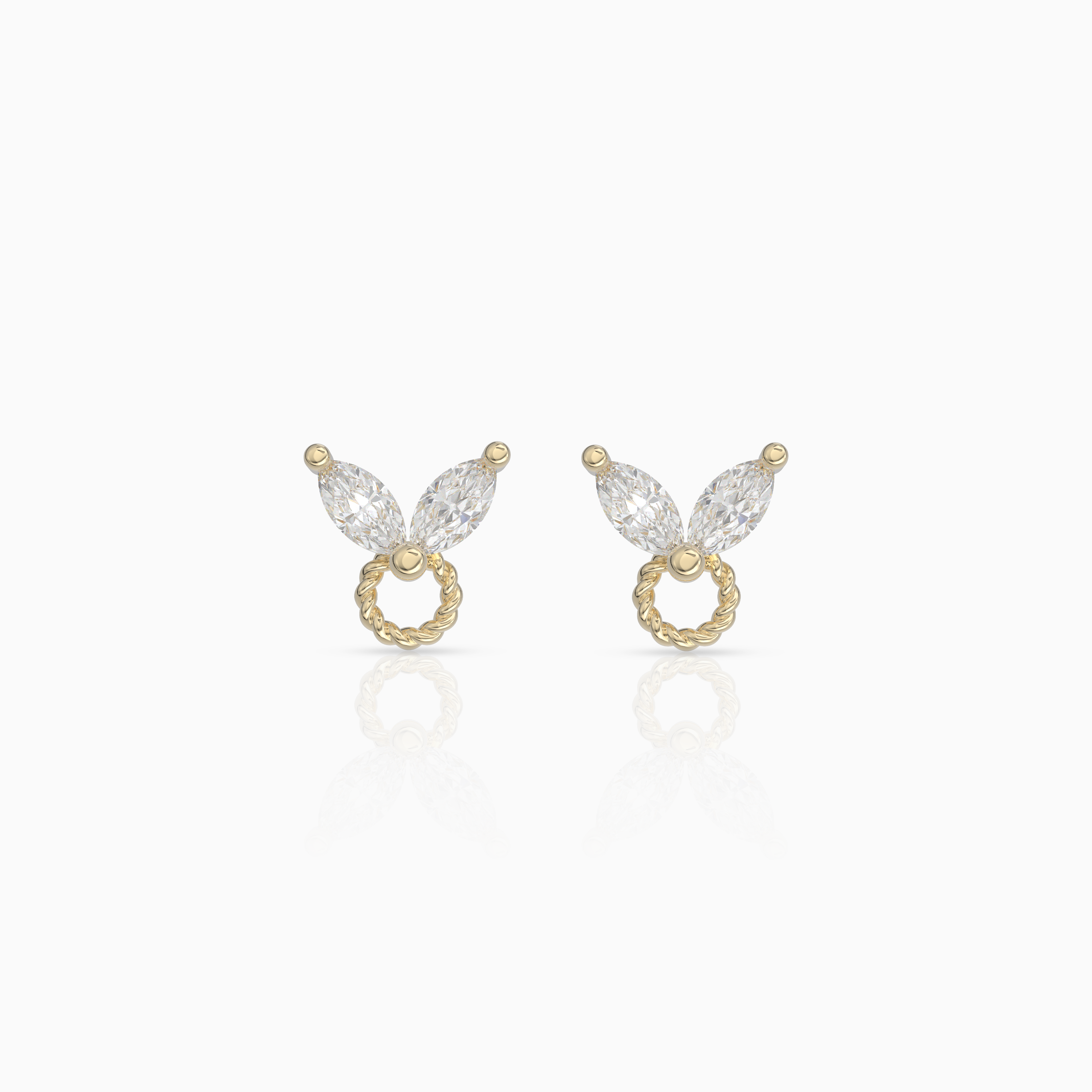 Dainty Marquise Stud Earrings