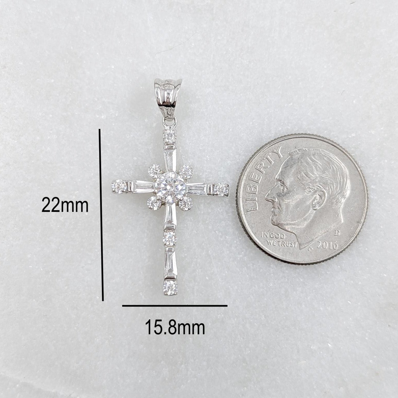 Petite Cross Pendant – .925 Sterling Silver