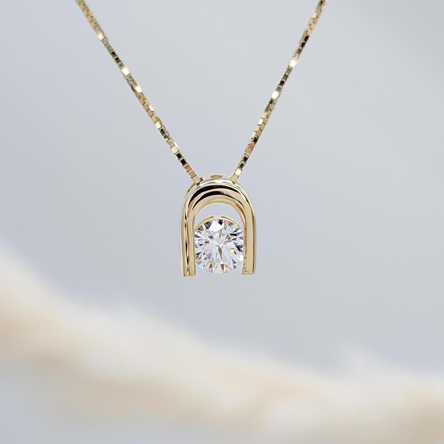 Floating Solitaire Pendant