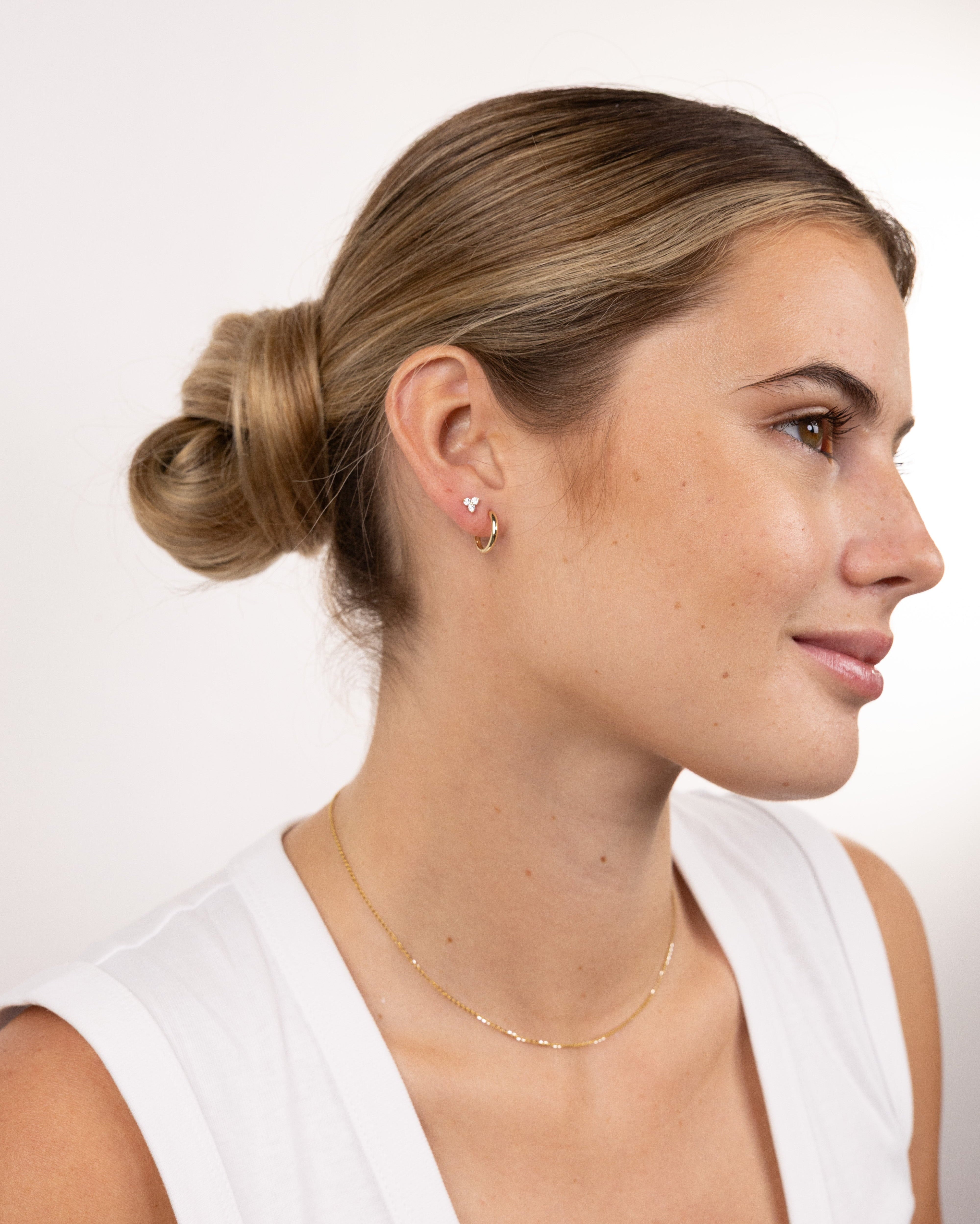 Medium Gold Hoop Earrings - 13mm