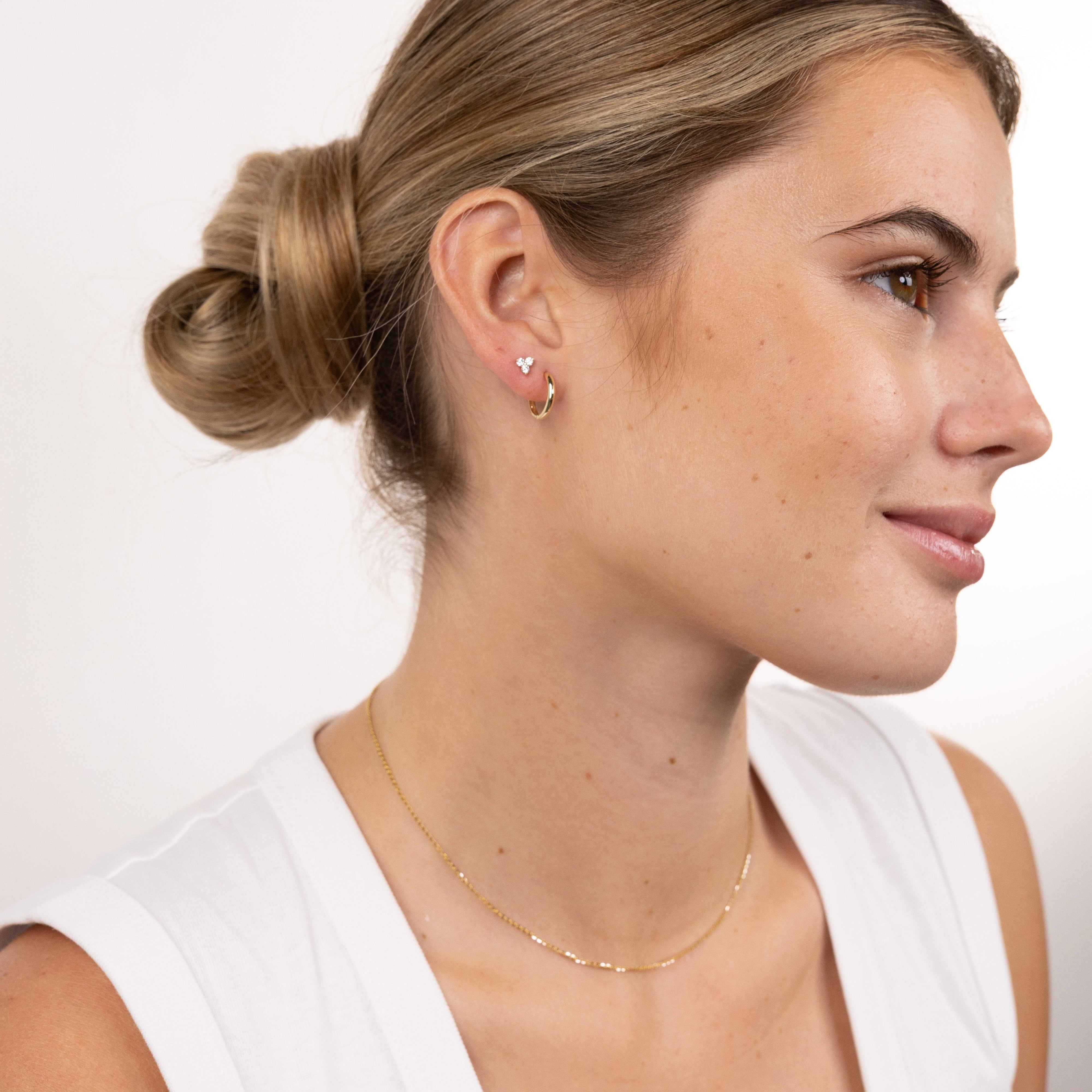 Medium Gold Hoop Earrings - 13mm