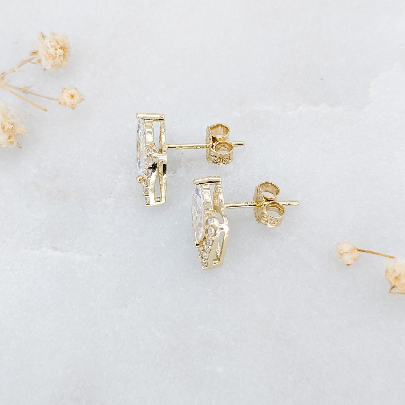 Vintage Marquise Stud Earrings