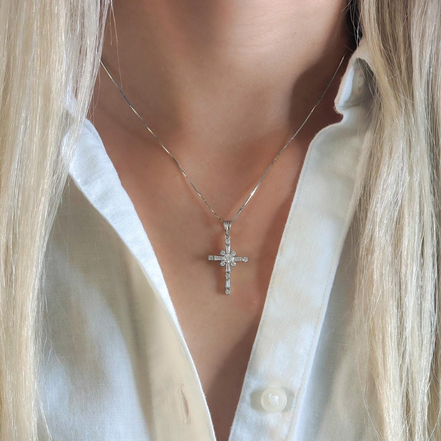Petite Cross Pendant – .925 Sterling Silver