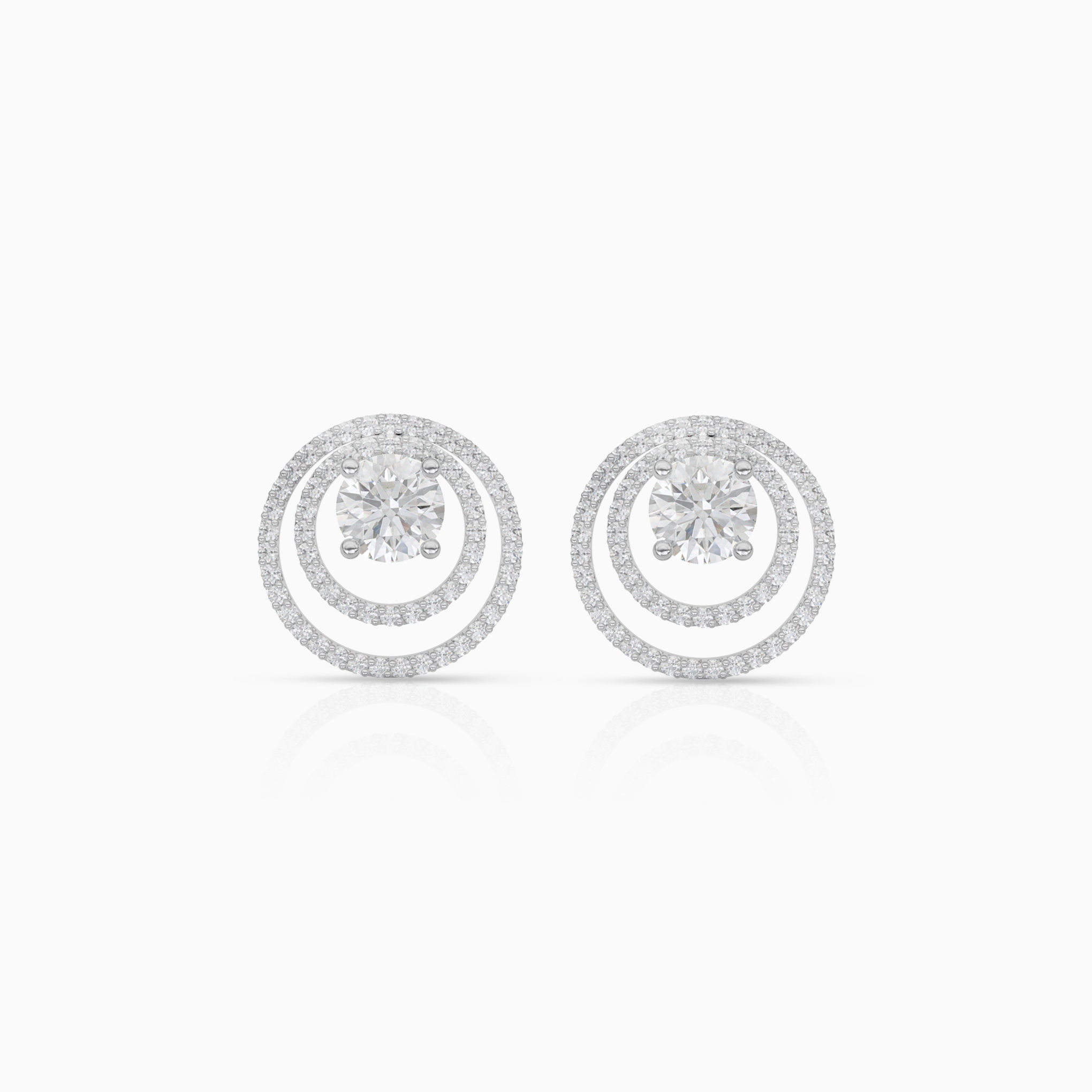 Double Stack Halo Earrings