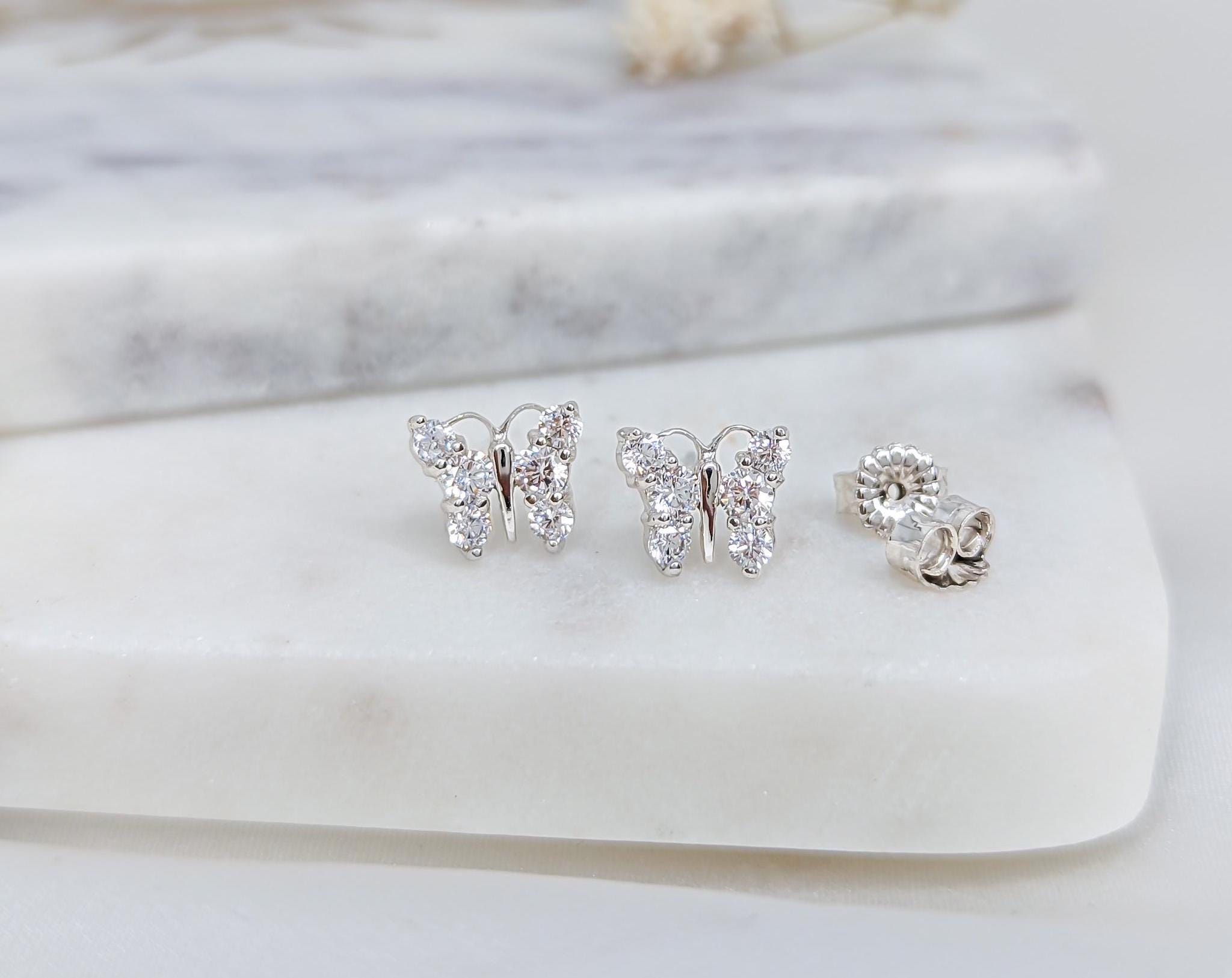 Dainty Butterfly Earring – .925 Sterling Silver