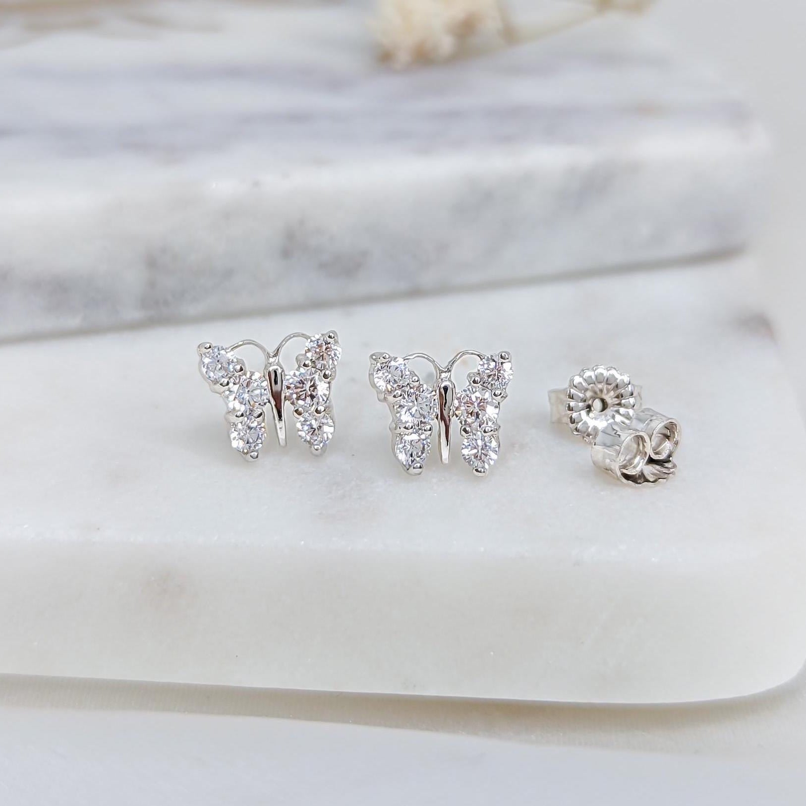 Dainty Butterfly Earring – .925 Sterling Silver