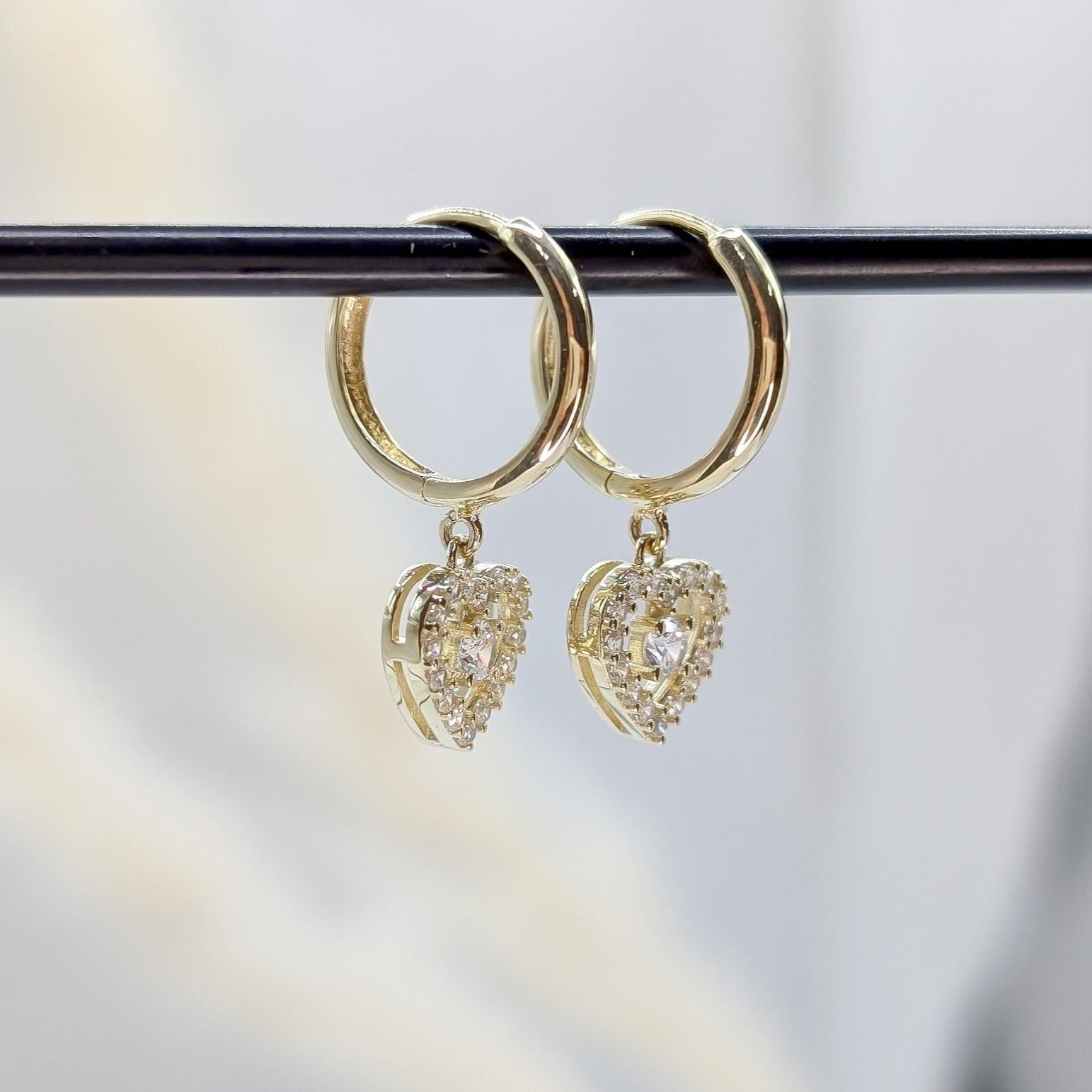 Heart Charm Huggies