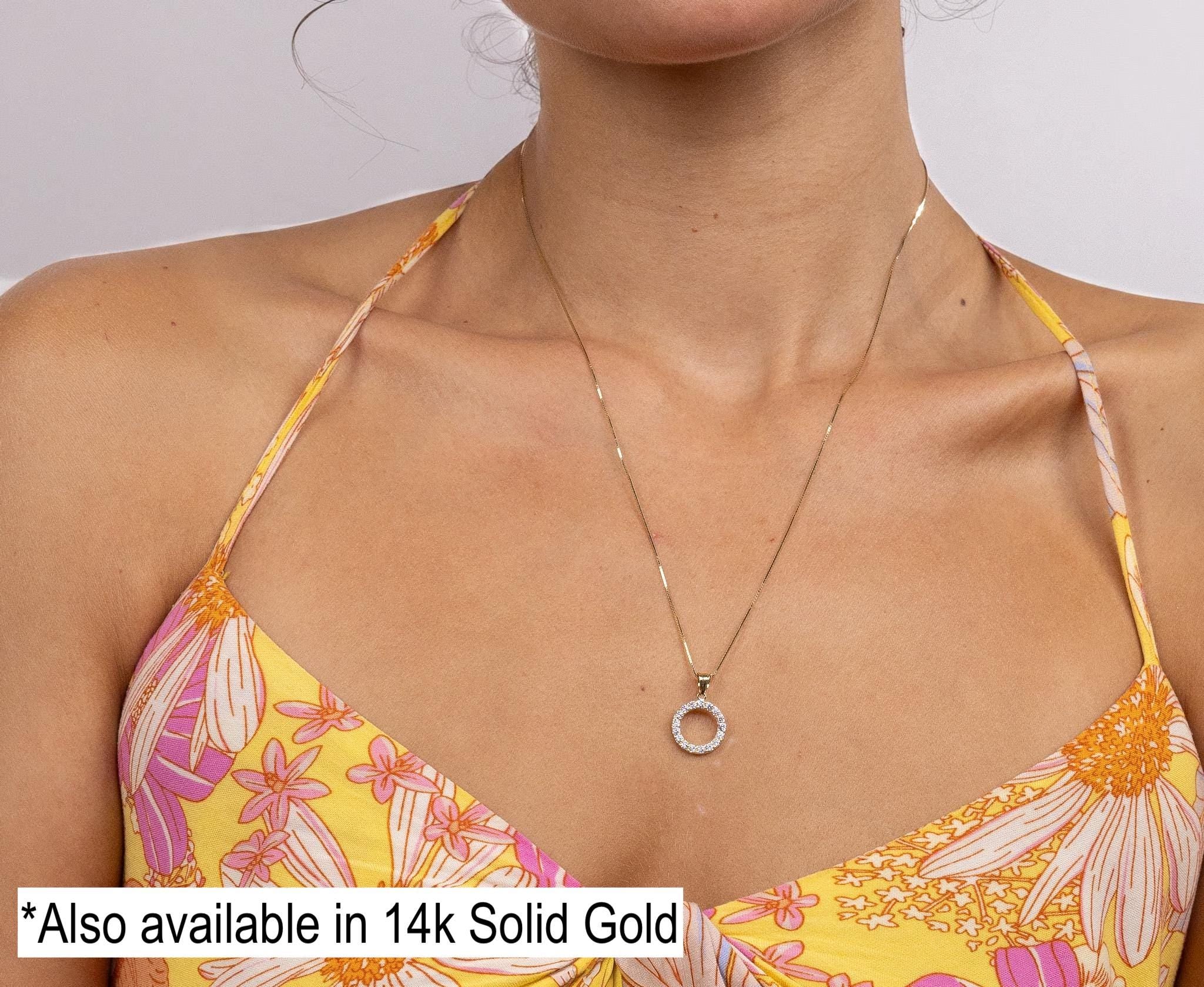Eternity Circle Pendant - 925 Sterling Silver