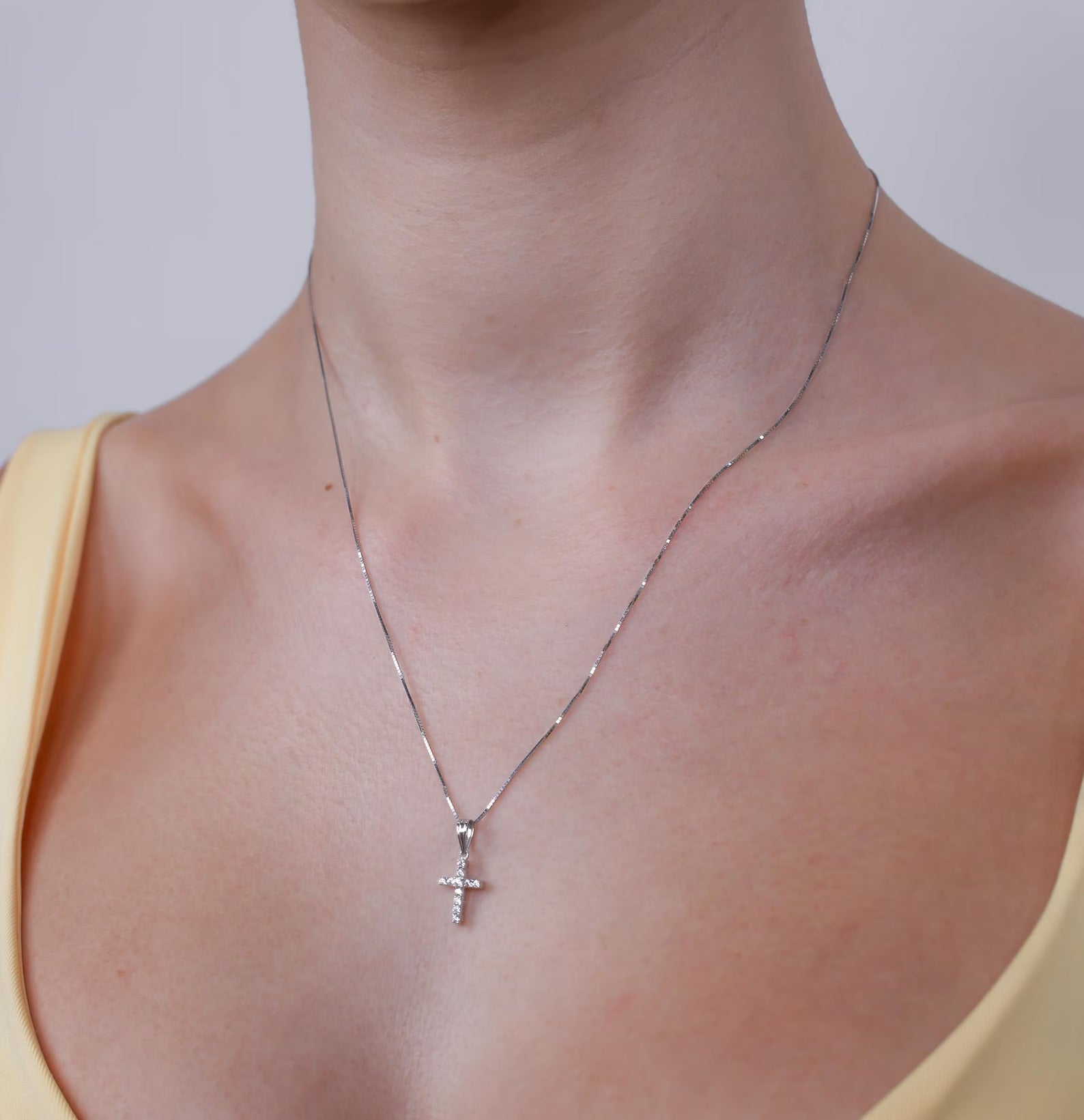Mini Pavé Cross Pendant