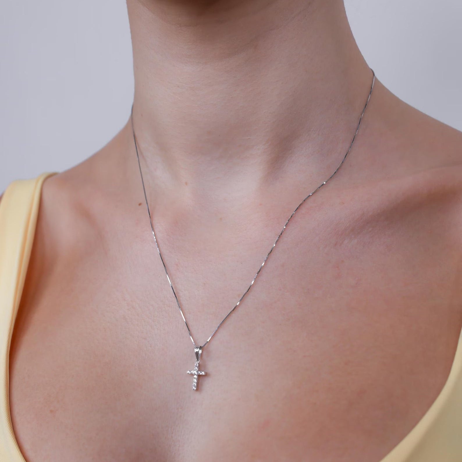 Mini Pavé Cross Pendant