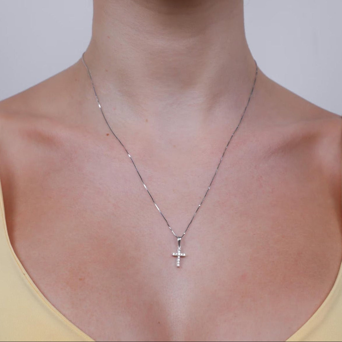 Mini Pavé Cross Pendant
