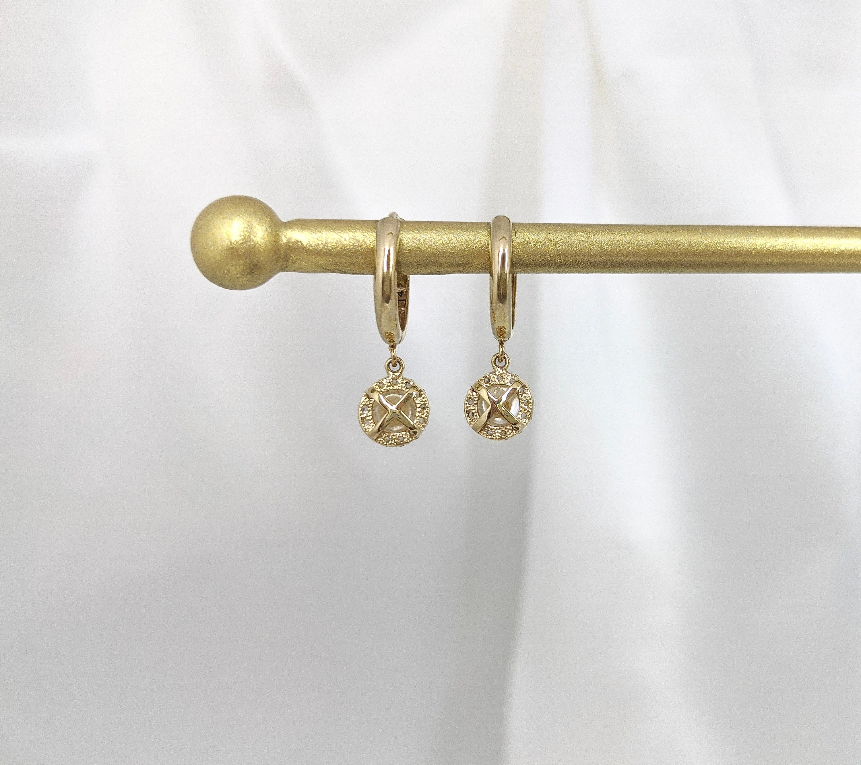 Halo Pearl Hoop Earring