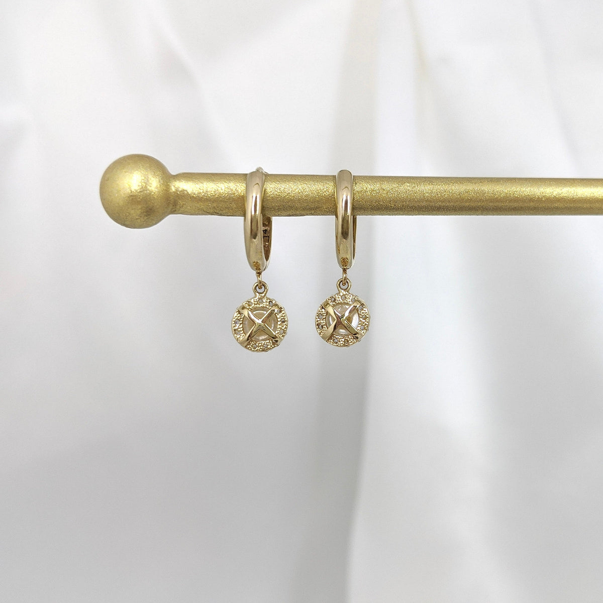 Halo Pearl Hoop Earring