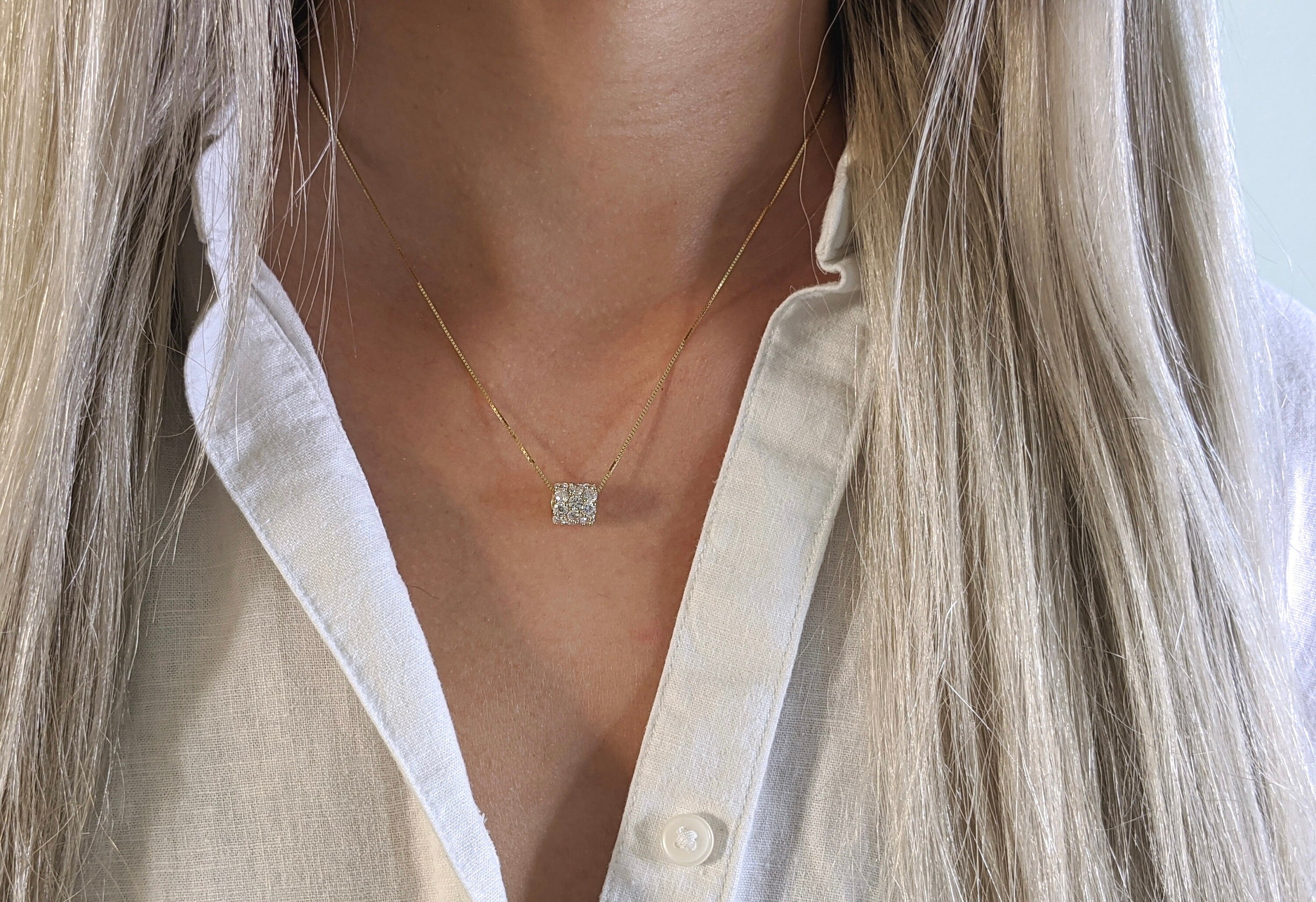 Eternity Pavé Tube Pendant