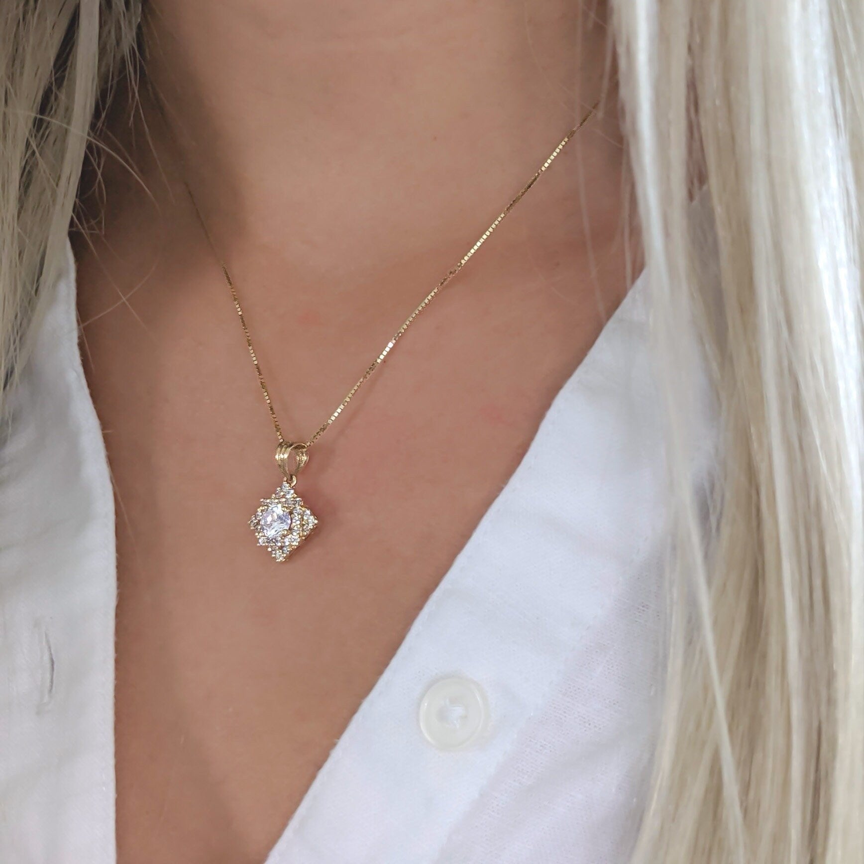 Infinity Square Pendant