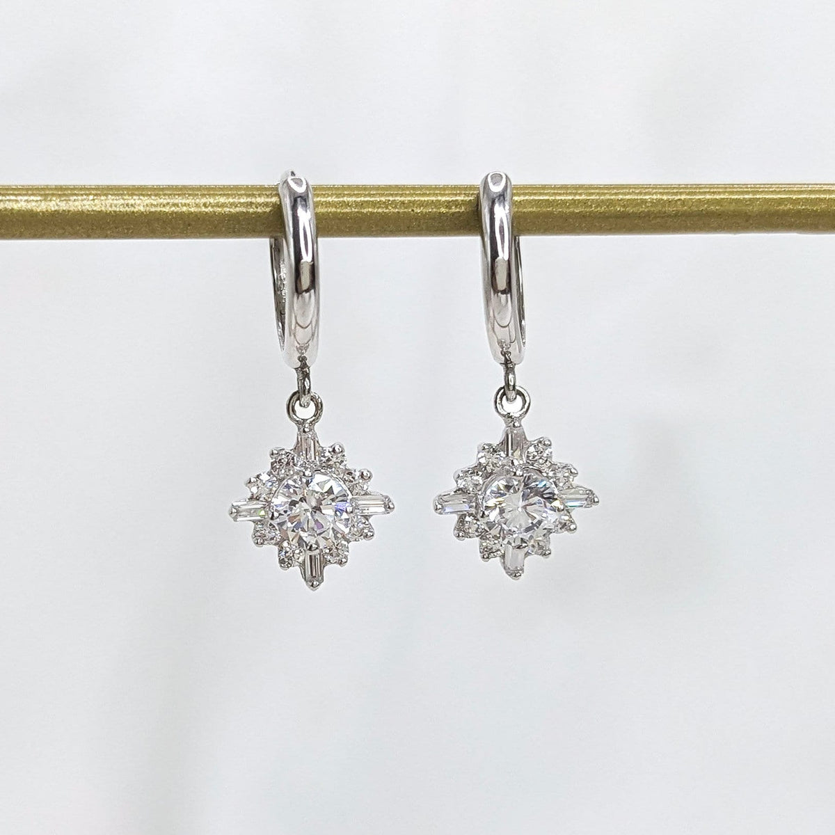 Star Burst Hoop Earrings