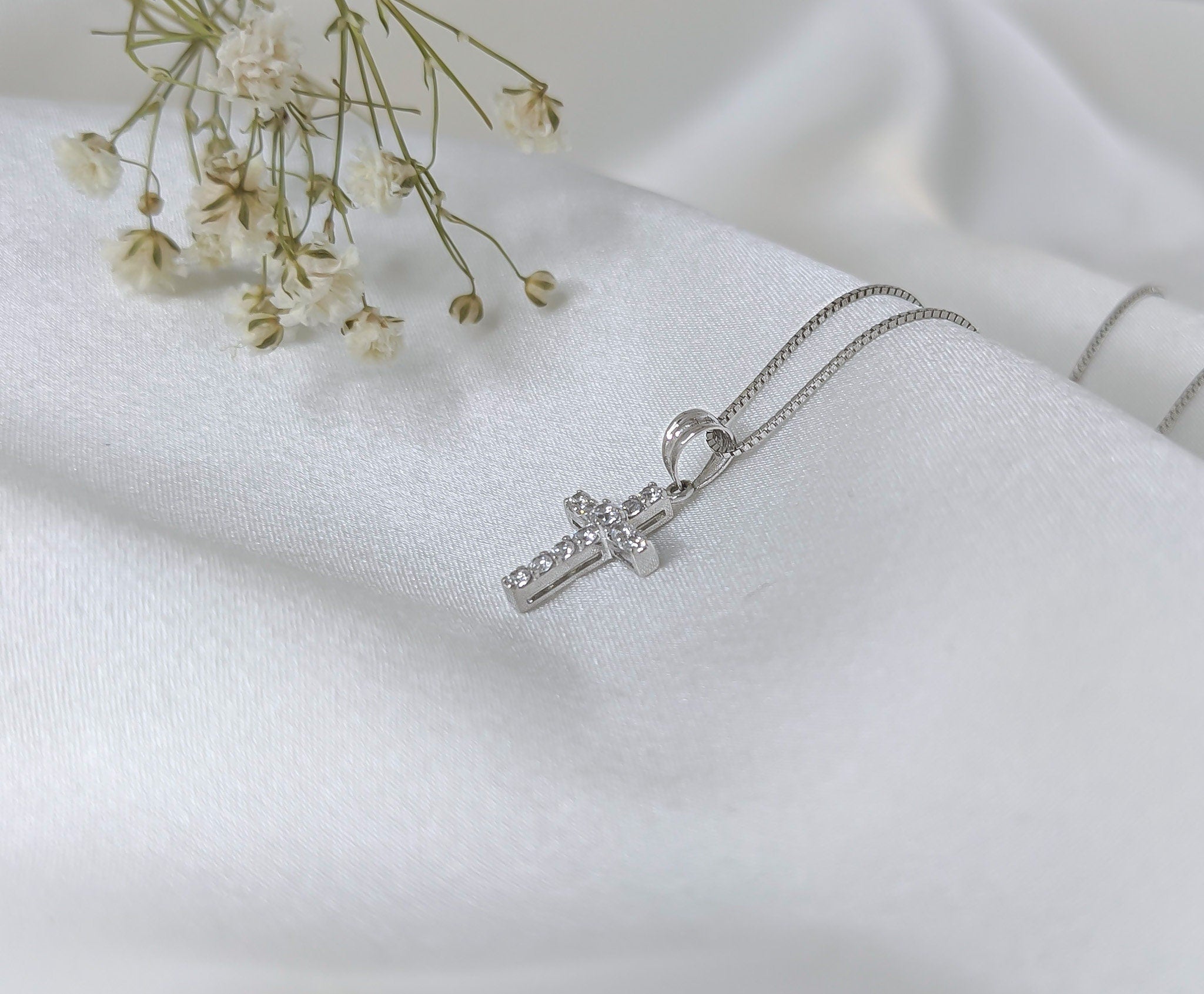 Mini Pavé Cross Pendant
