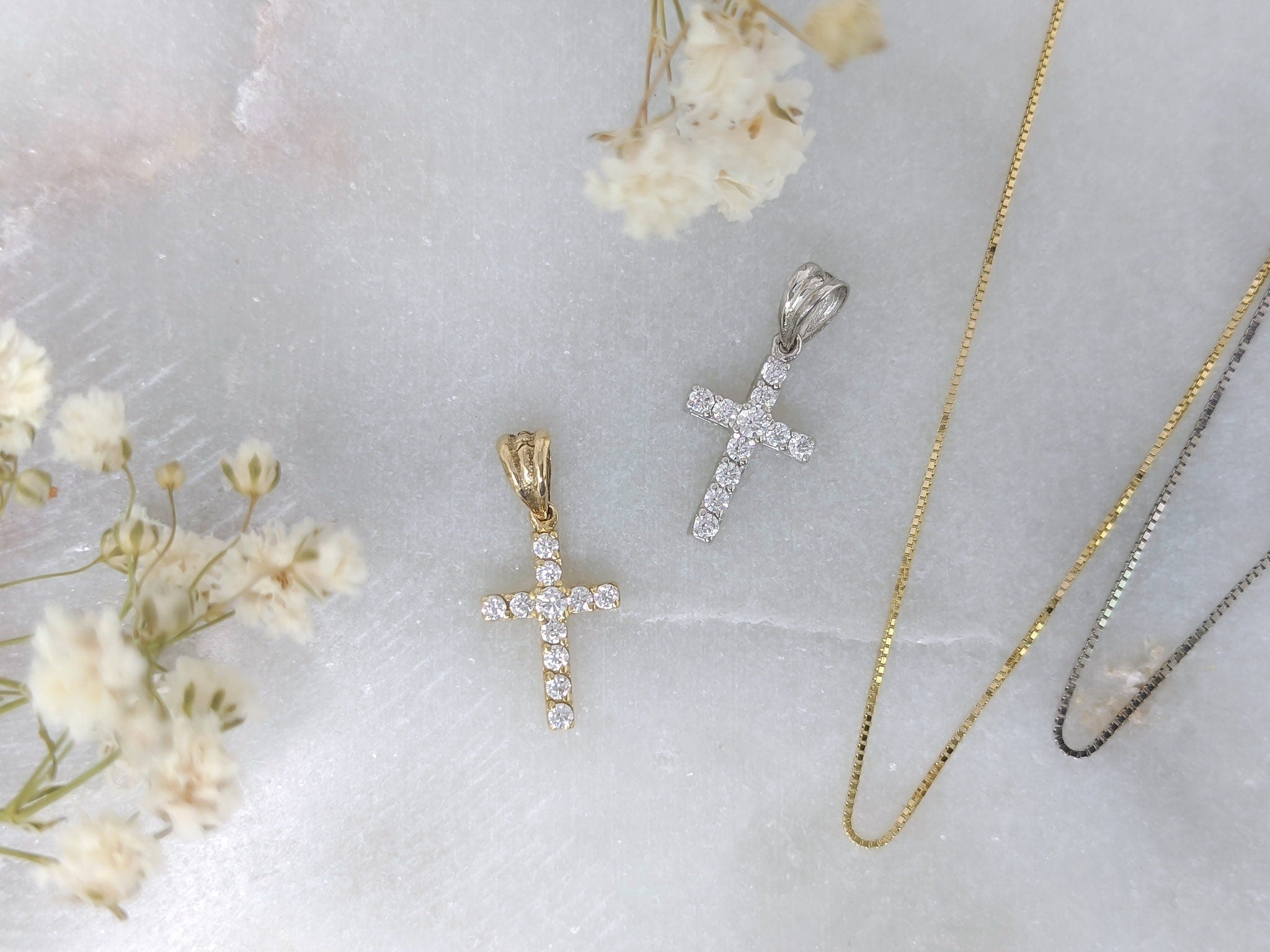 Mini Pavé Cross Pendant